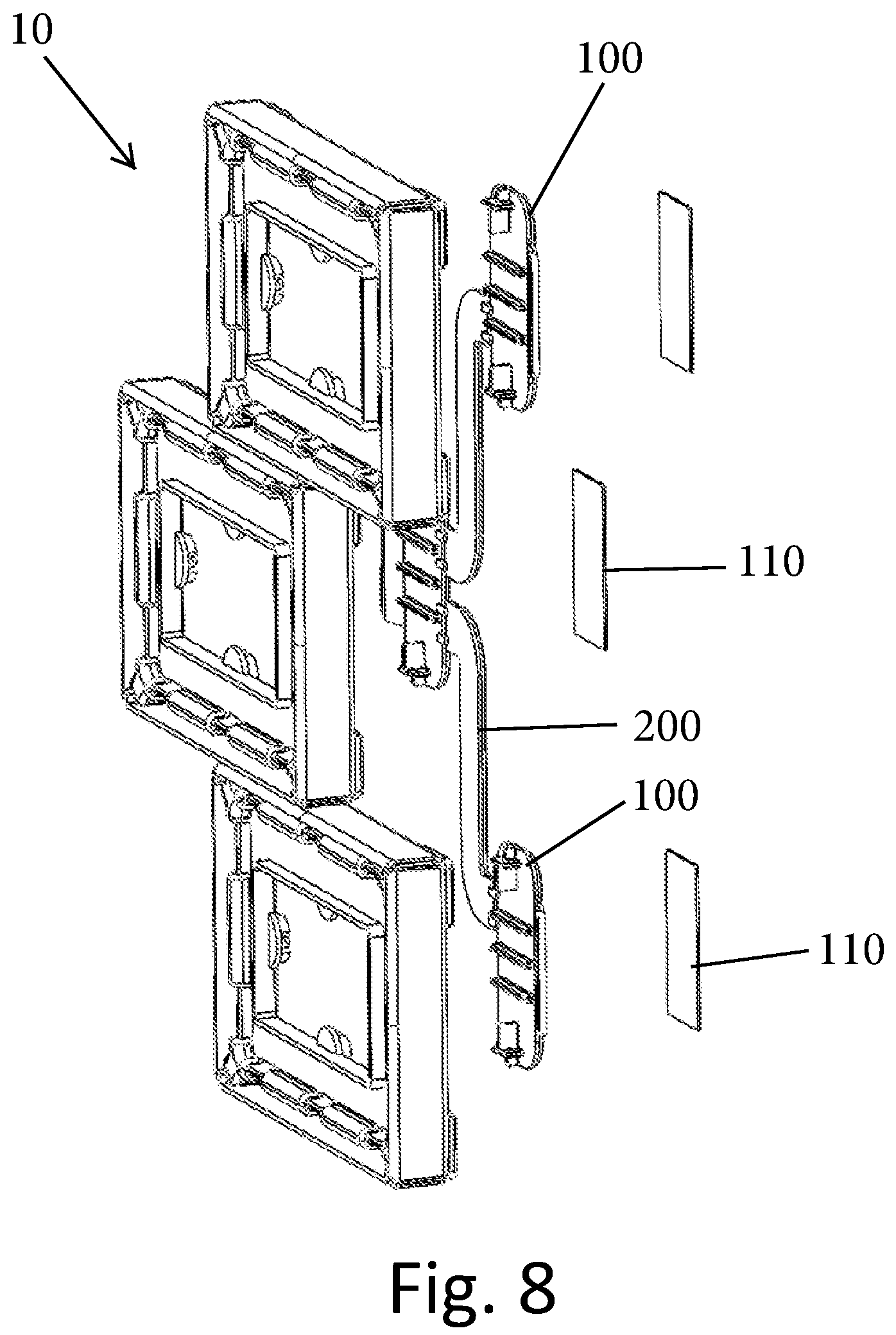 Patent US12426729 Figure 7 – Connector for frame