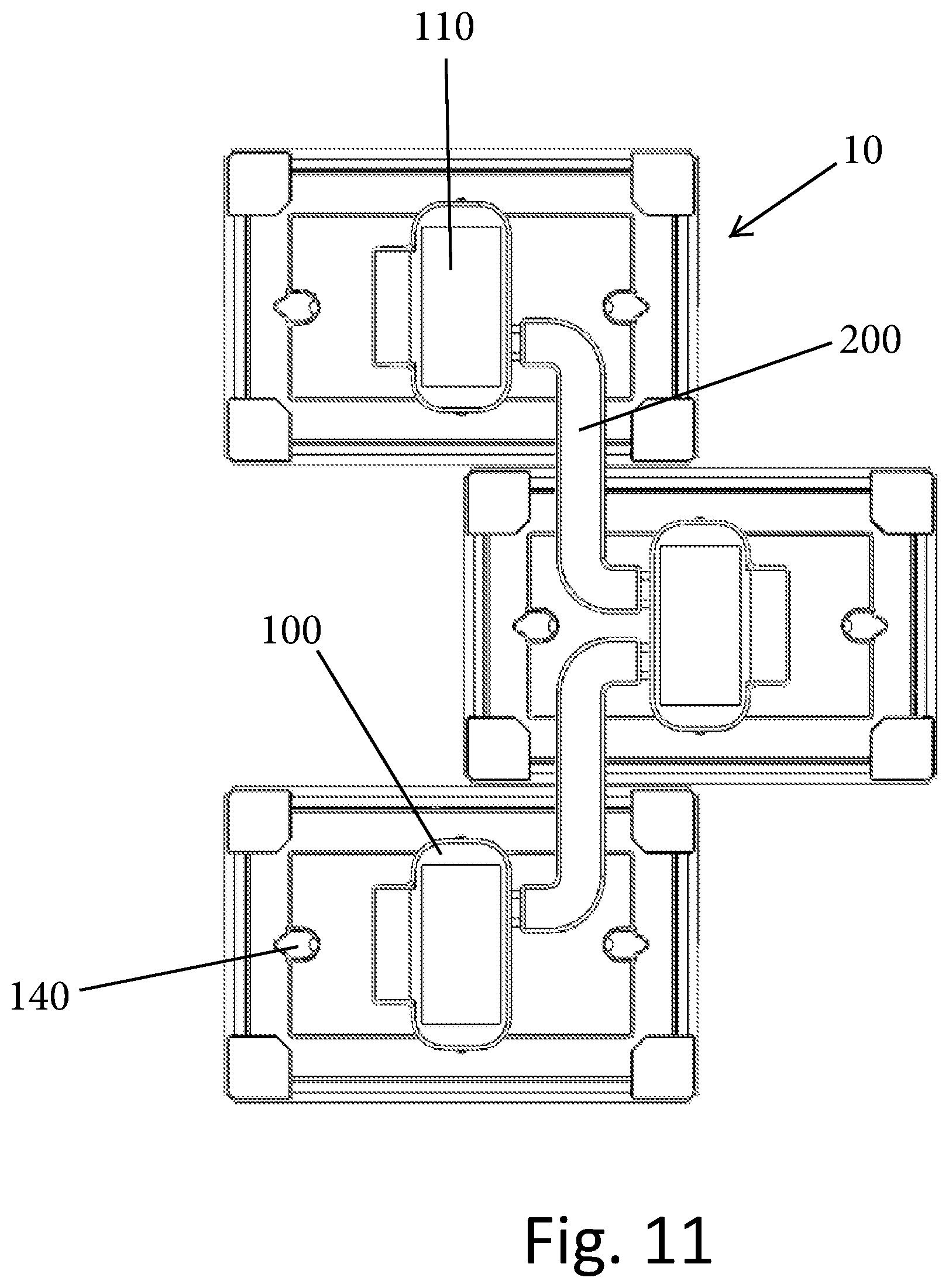 Patent US12426729 Figure 10 – Connector for frame
