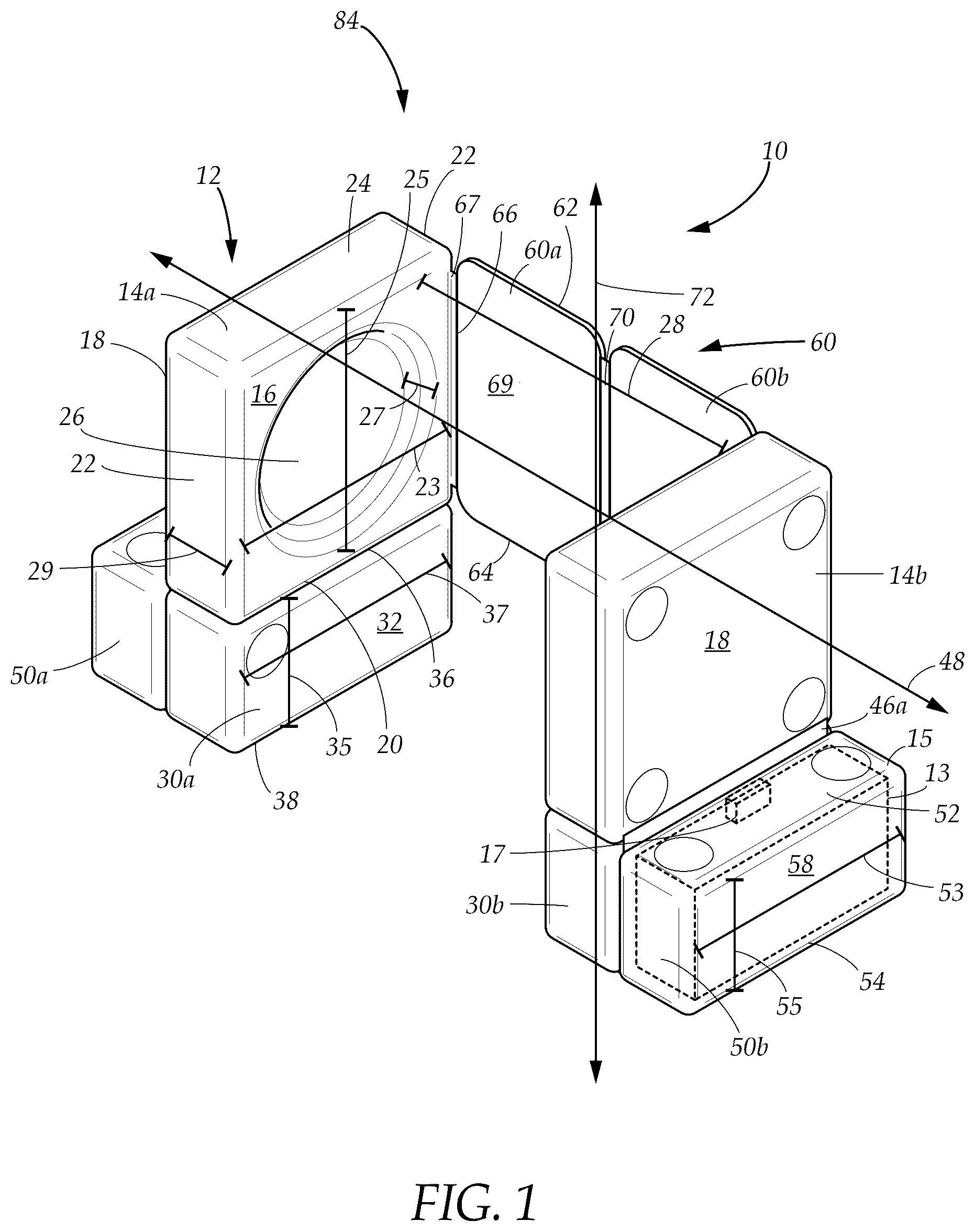 Patent US12426732 — Reconfigurable neck pillow apparatus — Figure 1
