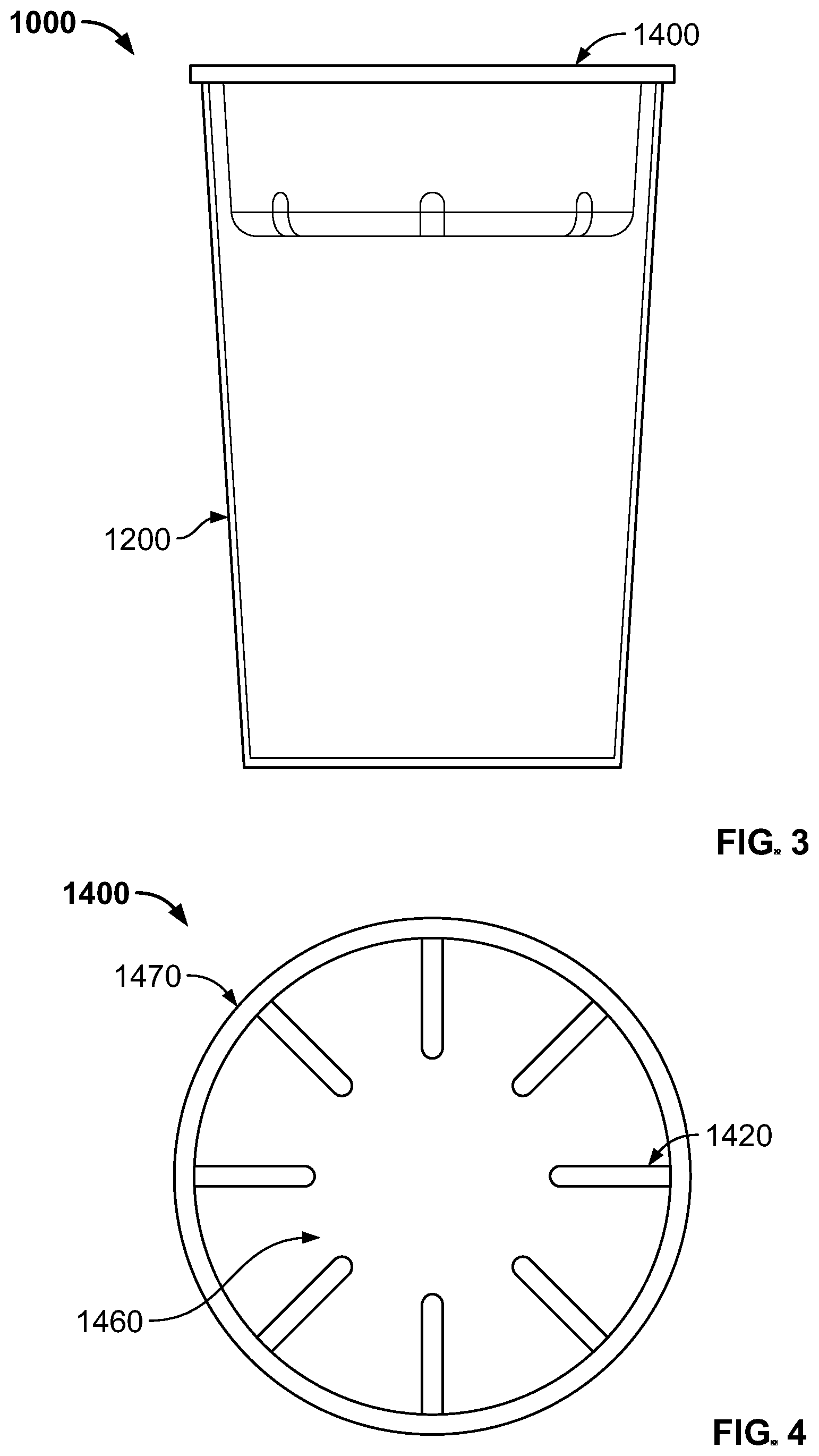 Patent US12426733 Figure 3 – Drinking cup with ice retainer