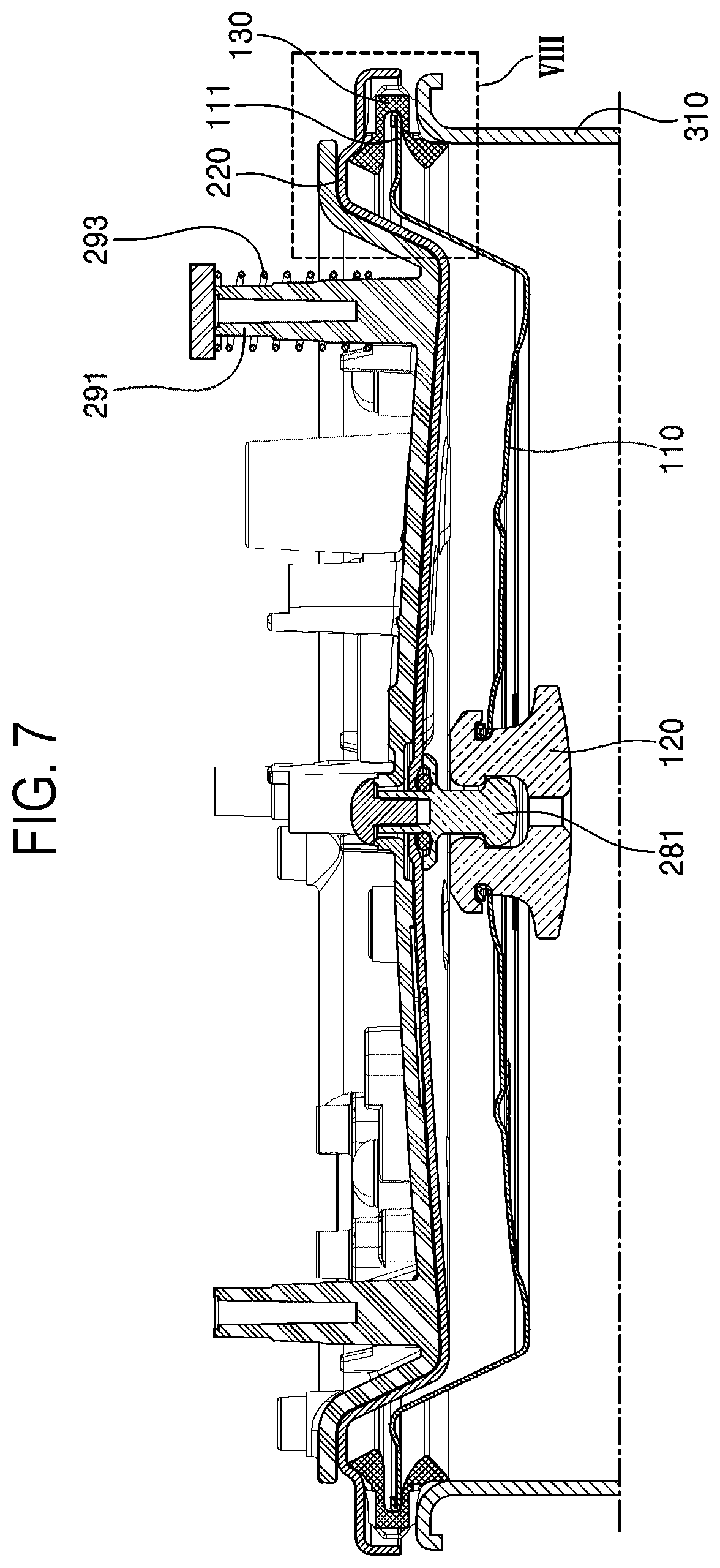 Patent US12426738 Figure 7 – Cover assembly for cooking apparatus