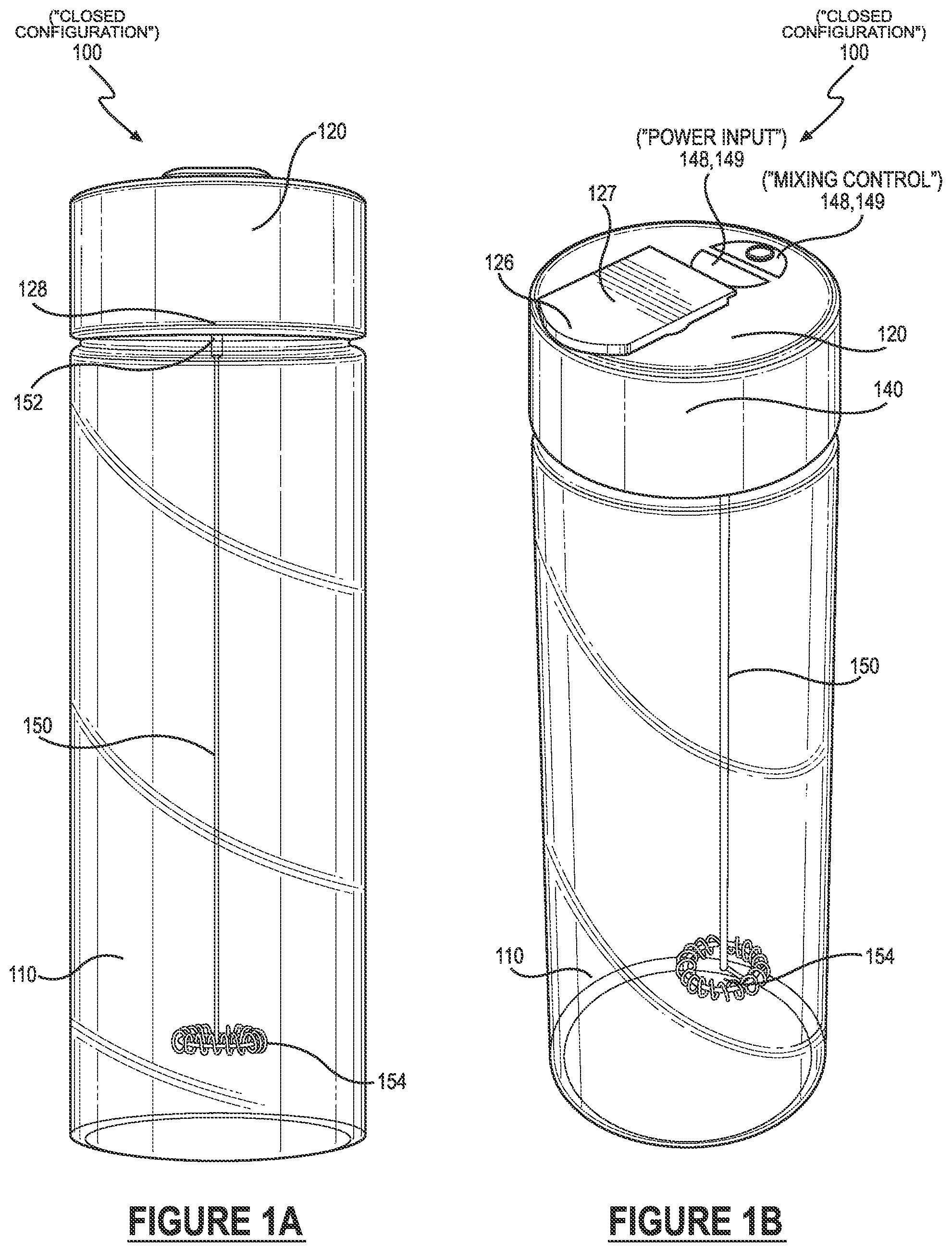 Patent US12426740 Figure 1 – Portable, beverage mixing system