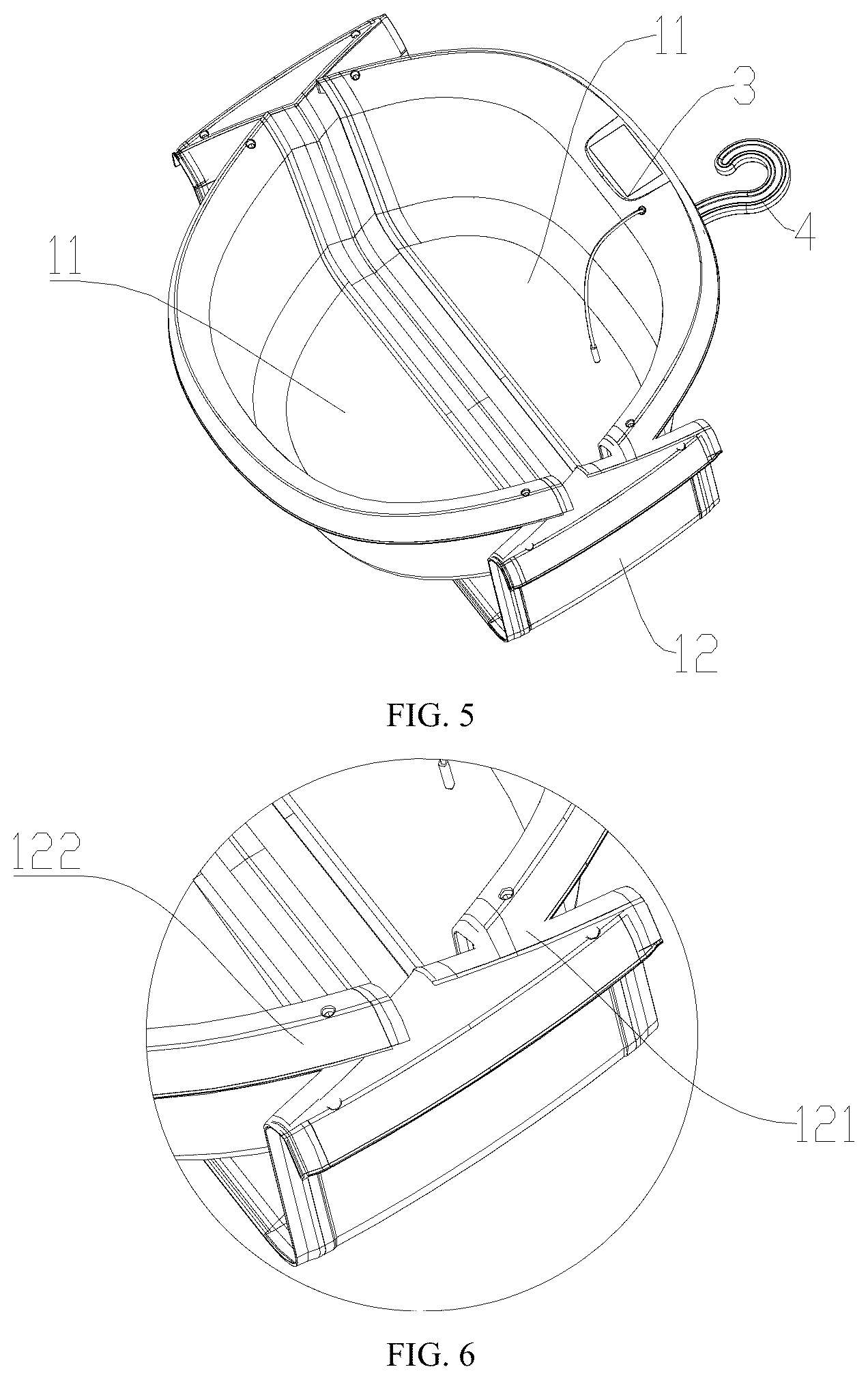 Patent US12426744 Figure 3 – Foldable bathtub