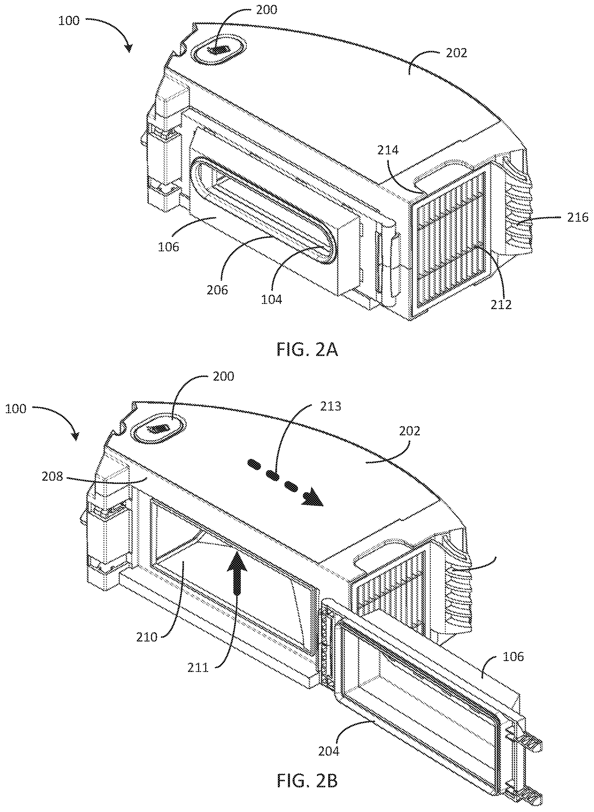 Patent US12426753 Figure 2 – Washable bin for a robot vacuum cleaner