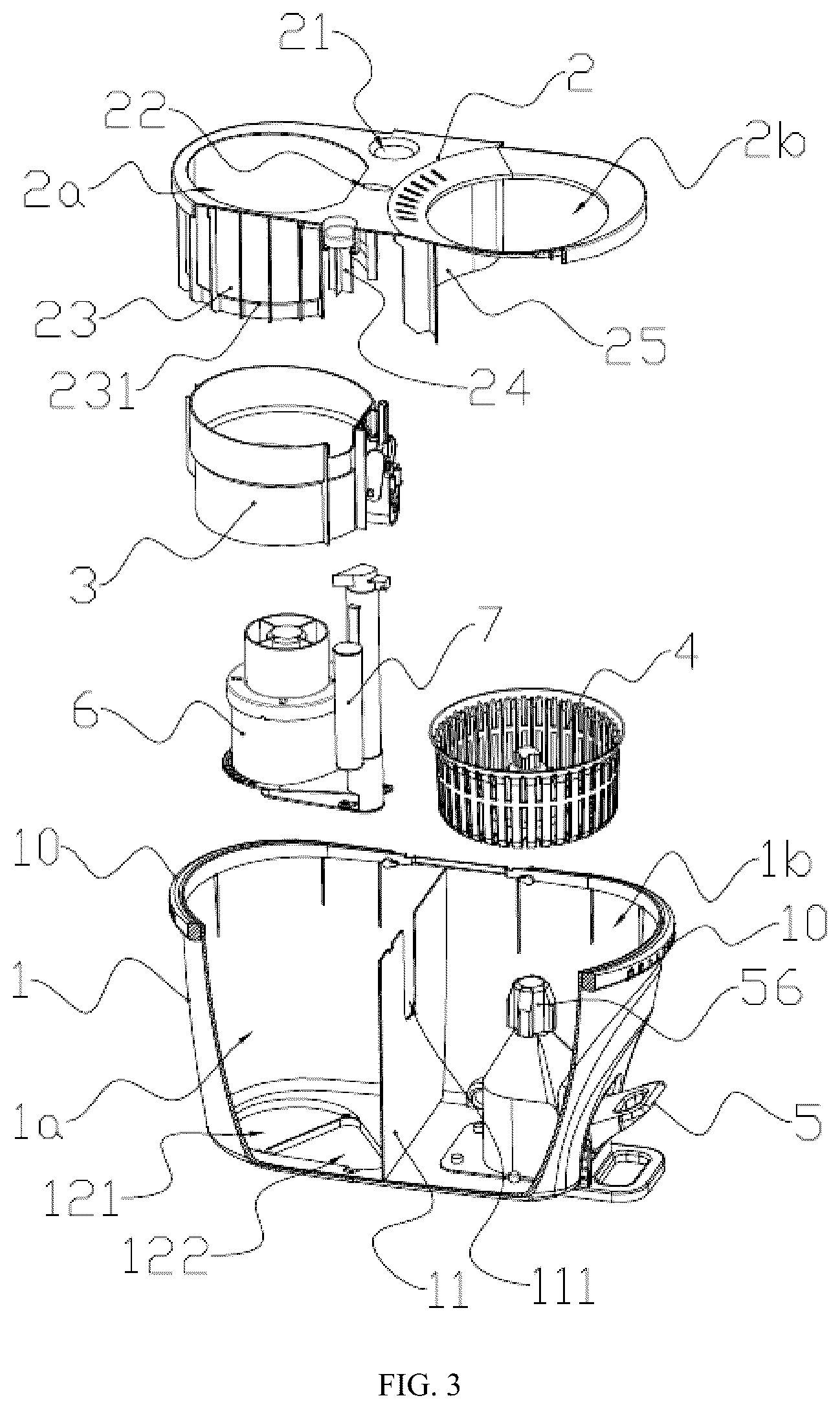 Patent US12426765 Figure 3 – Mop bucket with clean and dirty water separation