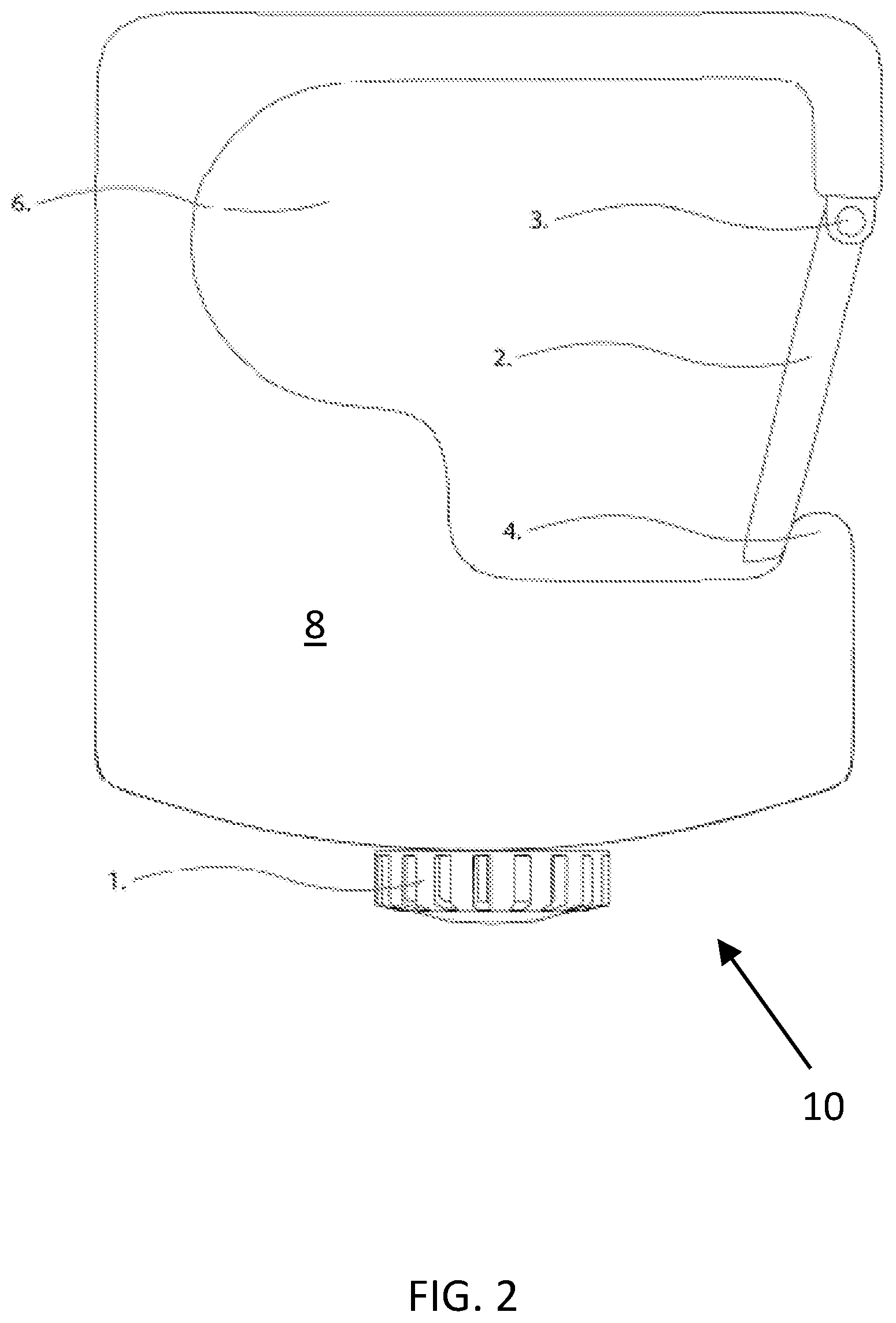 Patent US12426766 Figure 2 – Upright mop holder