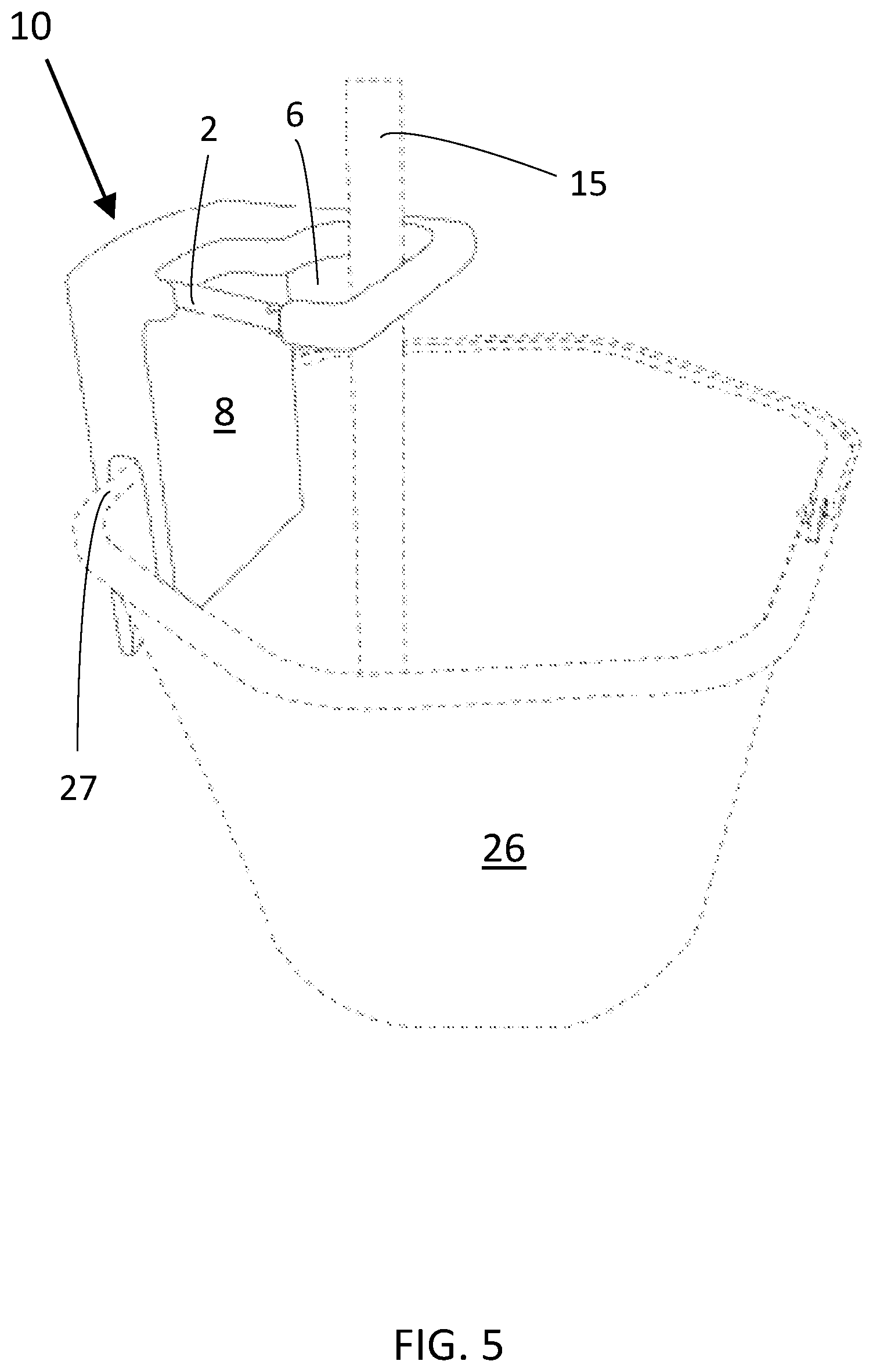 Patent US12426766 Figure 5 – Upright mop holder