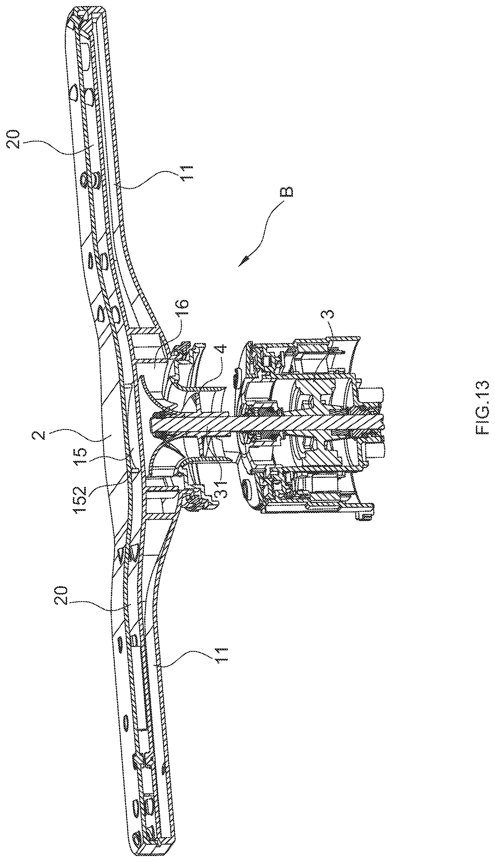 Patent US12426768 Figure 9 – Spray arm, and water pumping mechanism and cleaning machine thereof