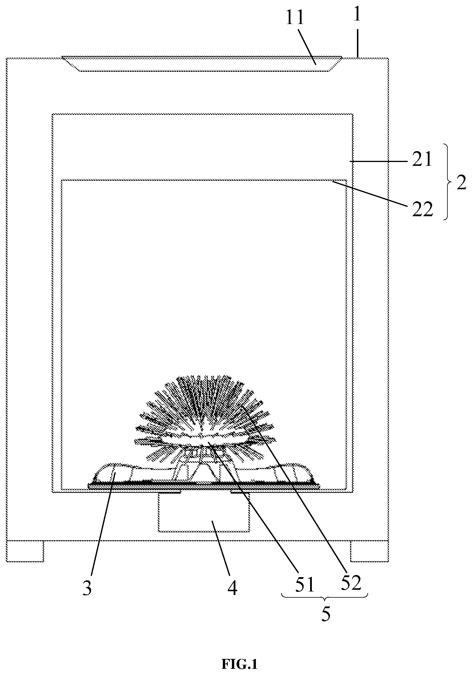 Patent US12426770 Figure 1 – Shoe washing machine
