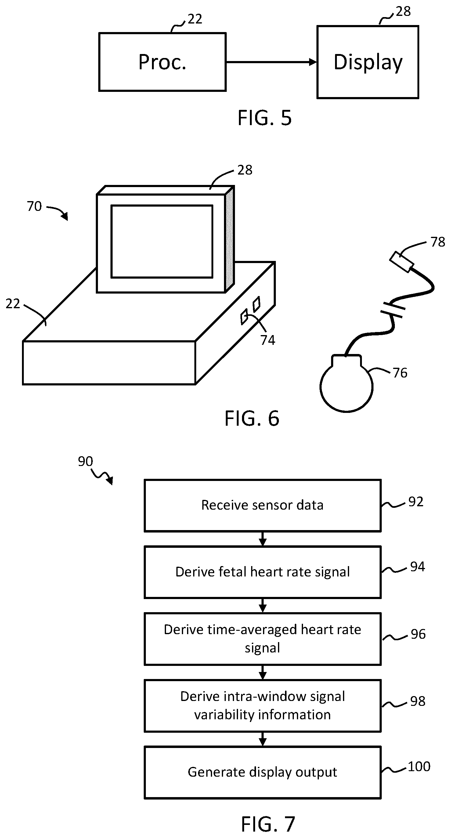 Patent US12426792 Figure 2 – Processing unit and method for use in fetal monitoring
