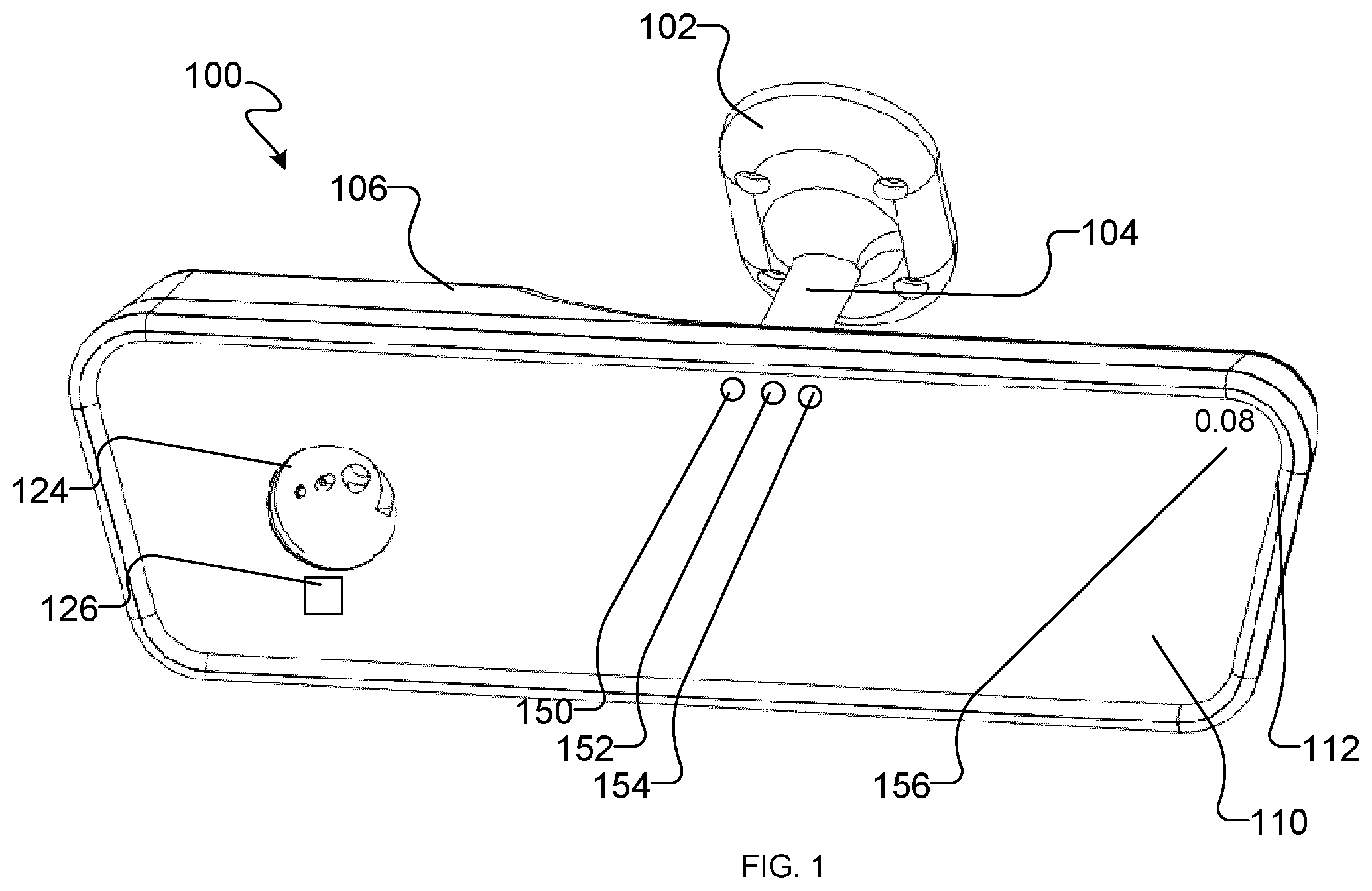 Patent US12426801 Figure 1 – Contact-free breath analysis device and method