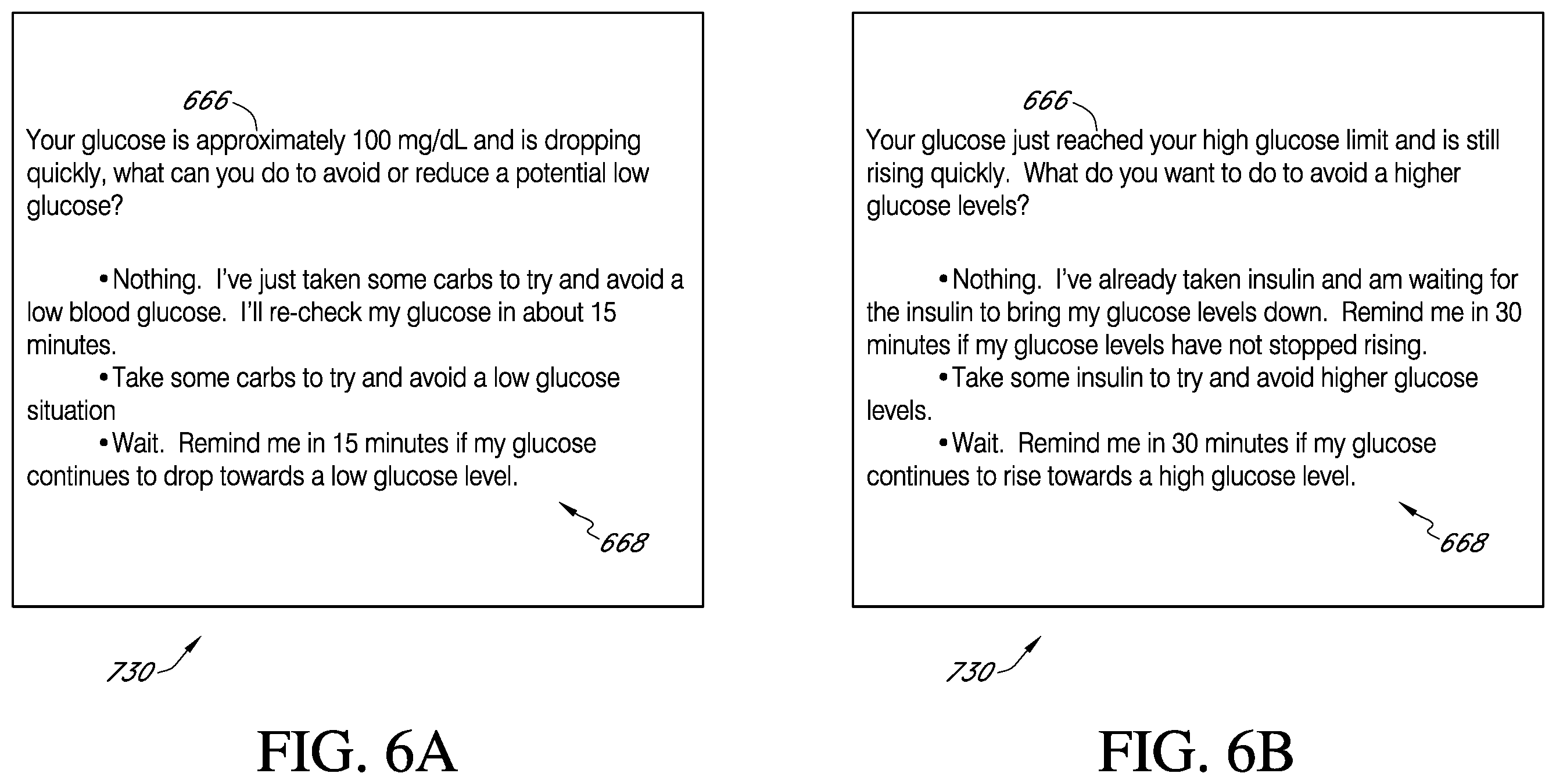 Patent US12426809 Figure 6 – Safety tools for decision support recommendations made to users of continuous glucose monitoring systems