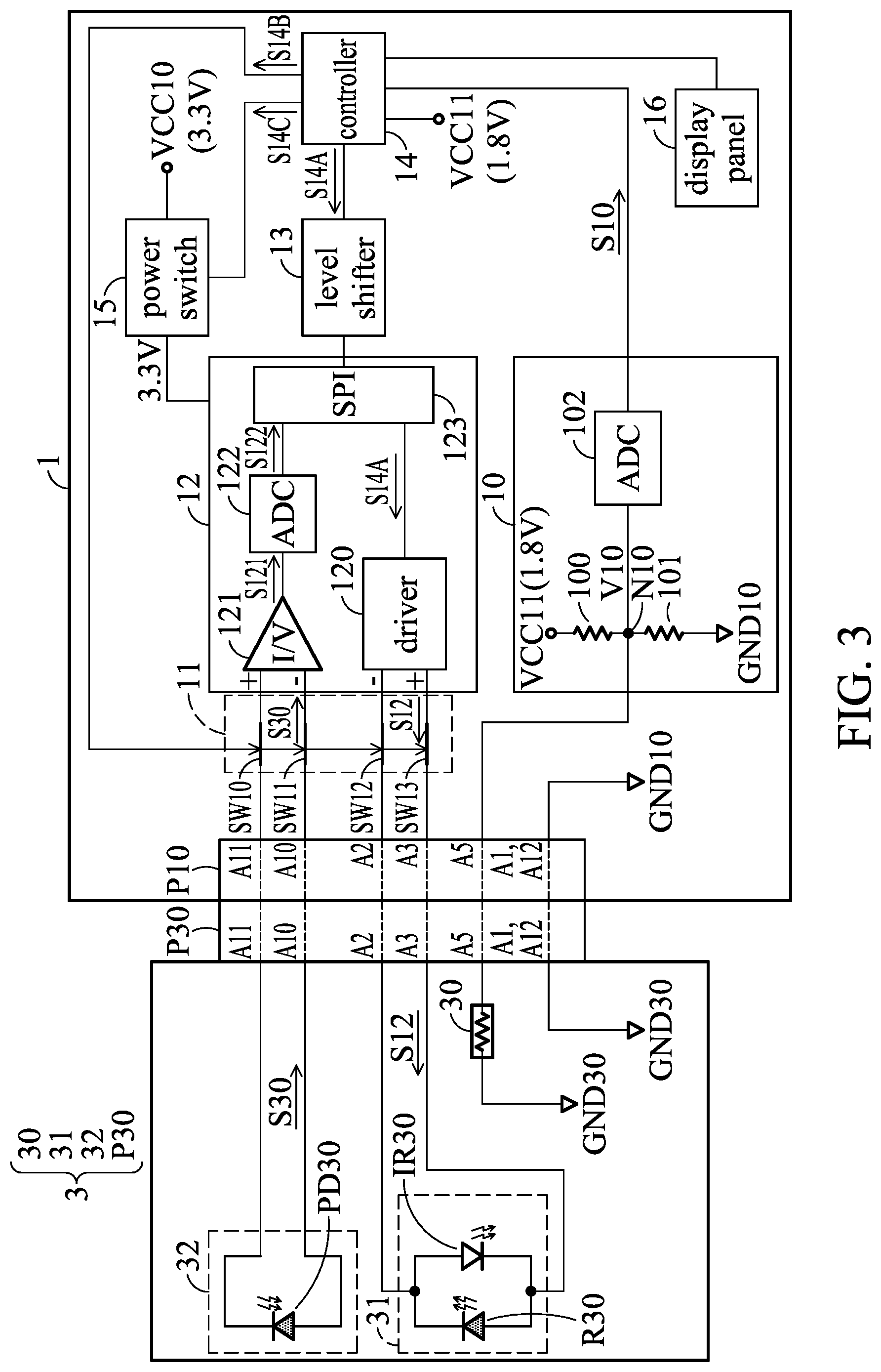 Patent US12426814 Figure 3 – Vital-sign sensors