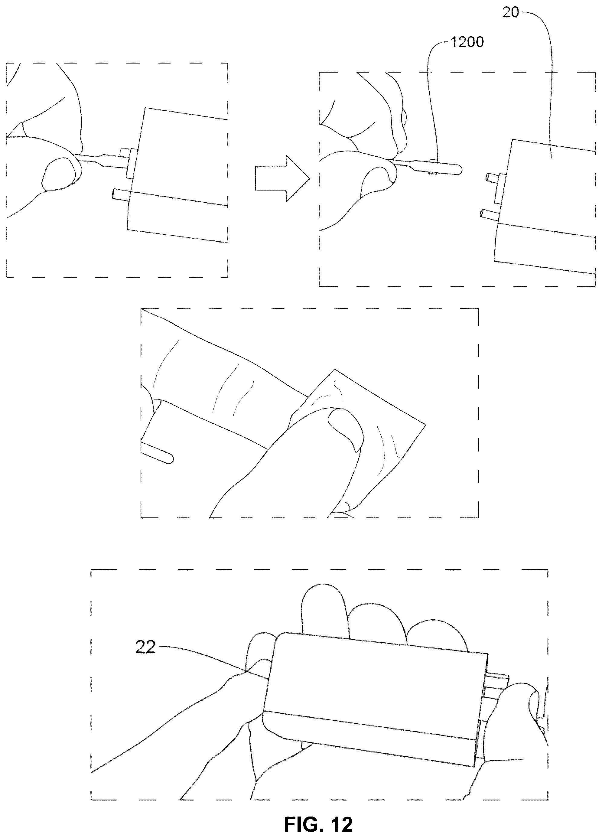 Patent US12426815 Figure 12 – Integrated device for self-collecting and automated pre-processing of biological fluids