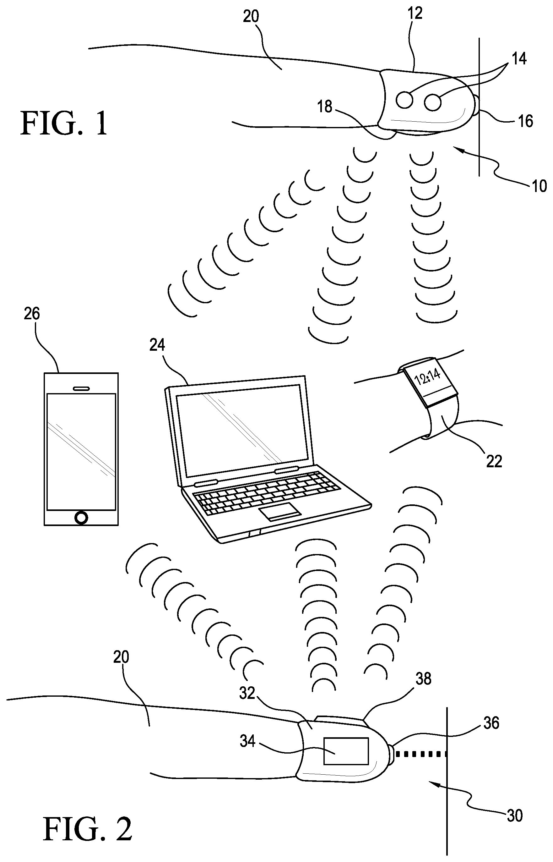 Patent US12426830 Figure 1 – Wearable device configured to support measurement and transmission apparatus