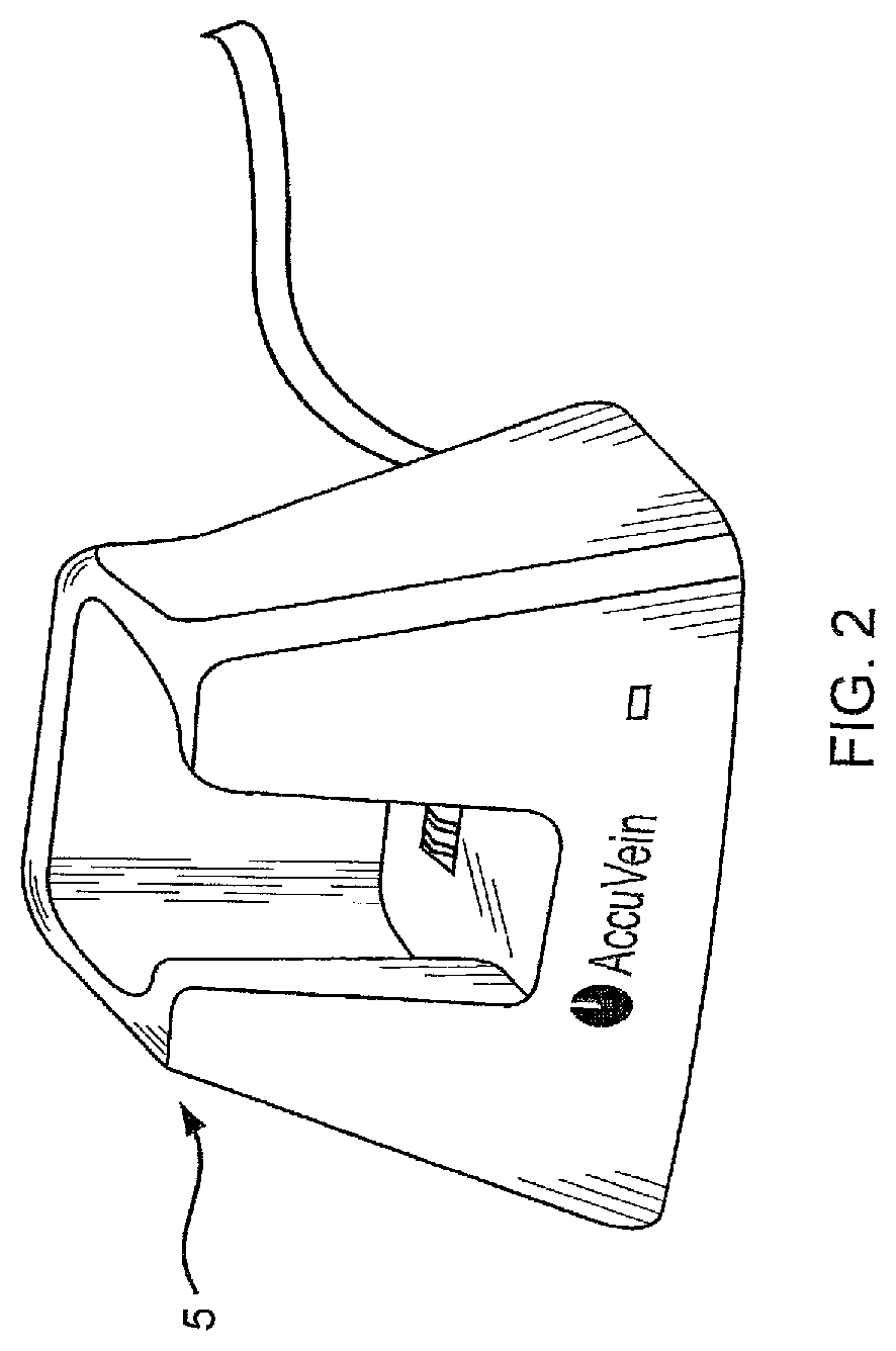 Patent US12426835 Figure 2 – Vein scanner with housing configured for single-handed lifting and use