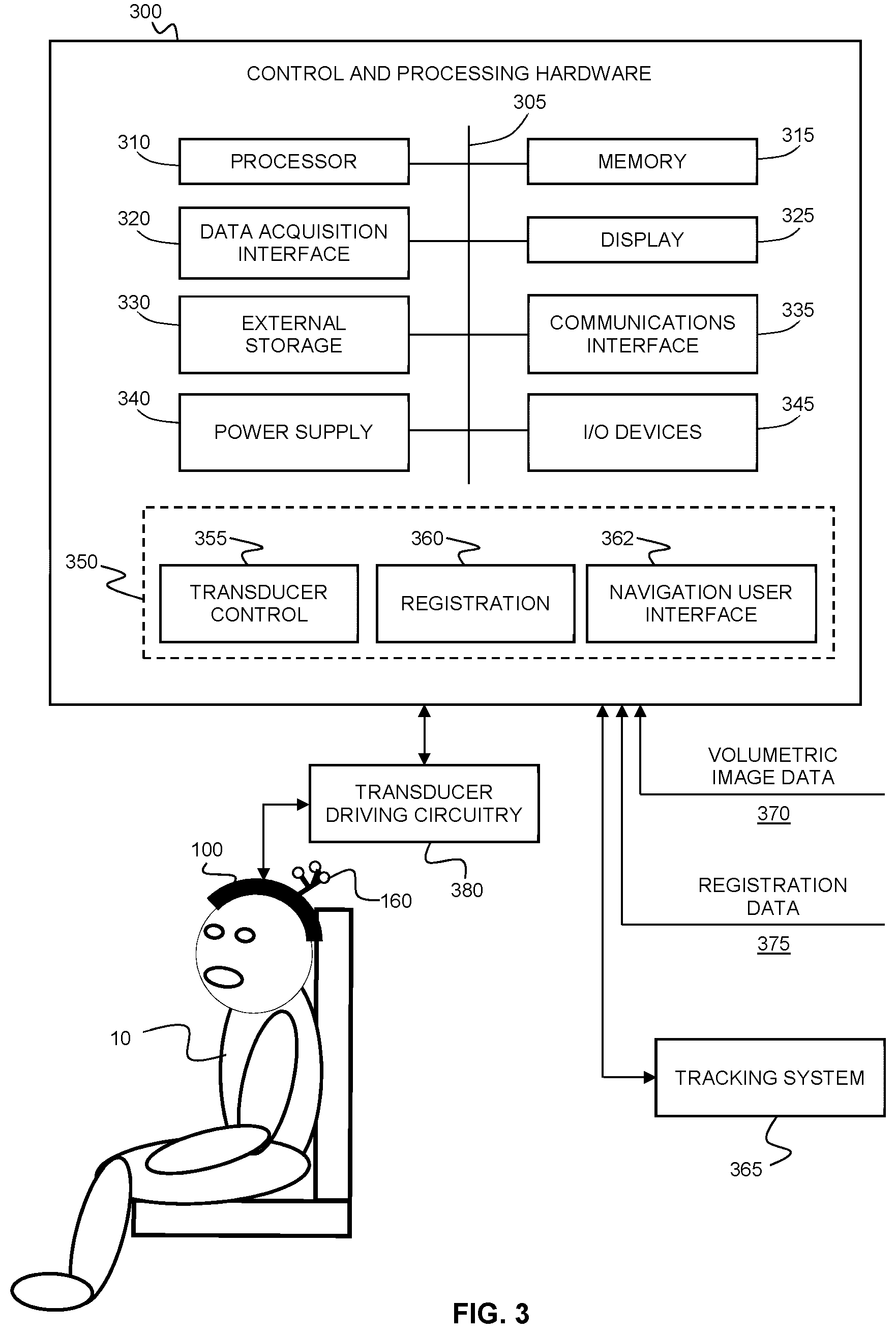 Patent US12426836 Figure 3 – Patient-specific headset for diagnostic and therapeutic transcranial procedures