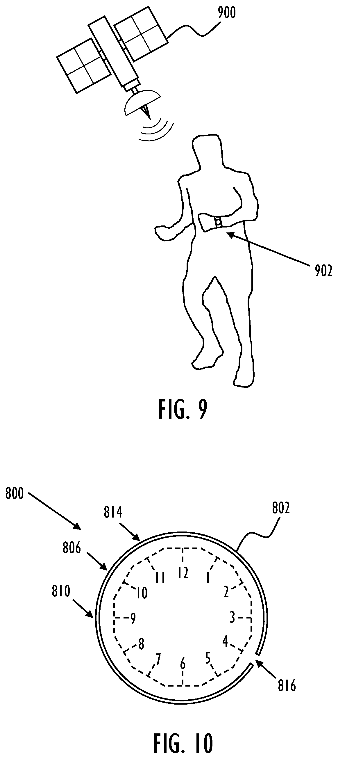 Patent US12426837 Figure 4 – Antenna arrangement for wrist-worn training computer