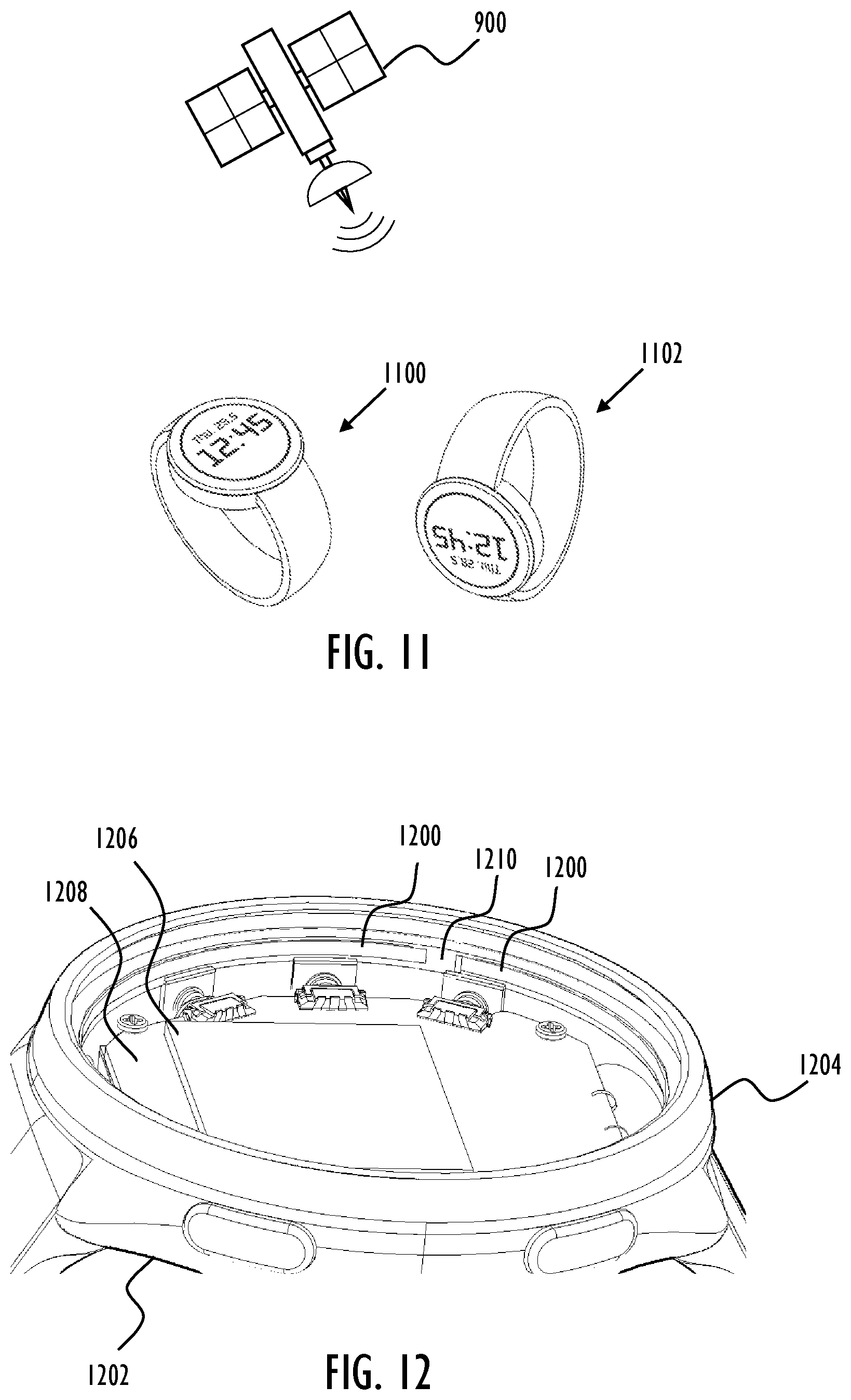 Patent US12426837 Figure 5 – Antenna arrangement for wrist-worn training computer