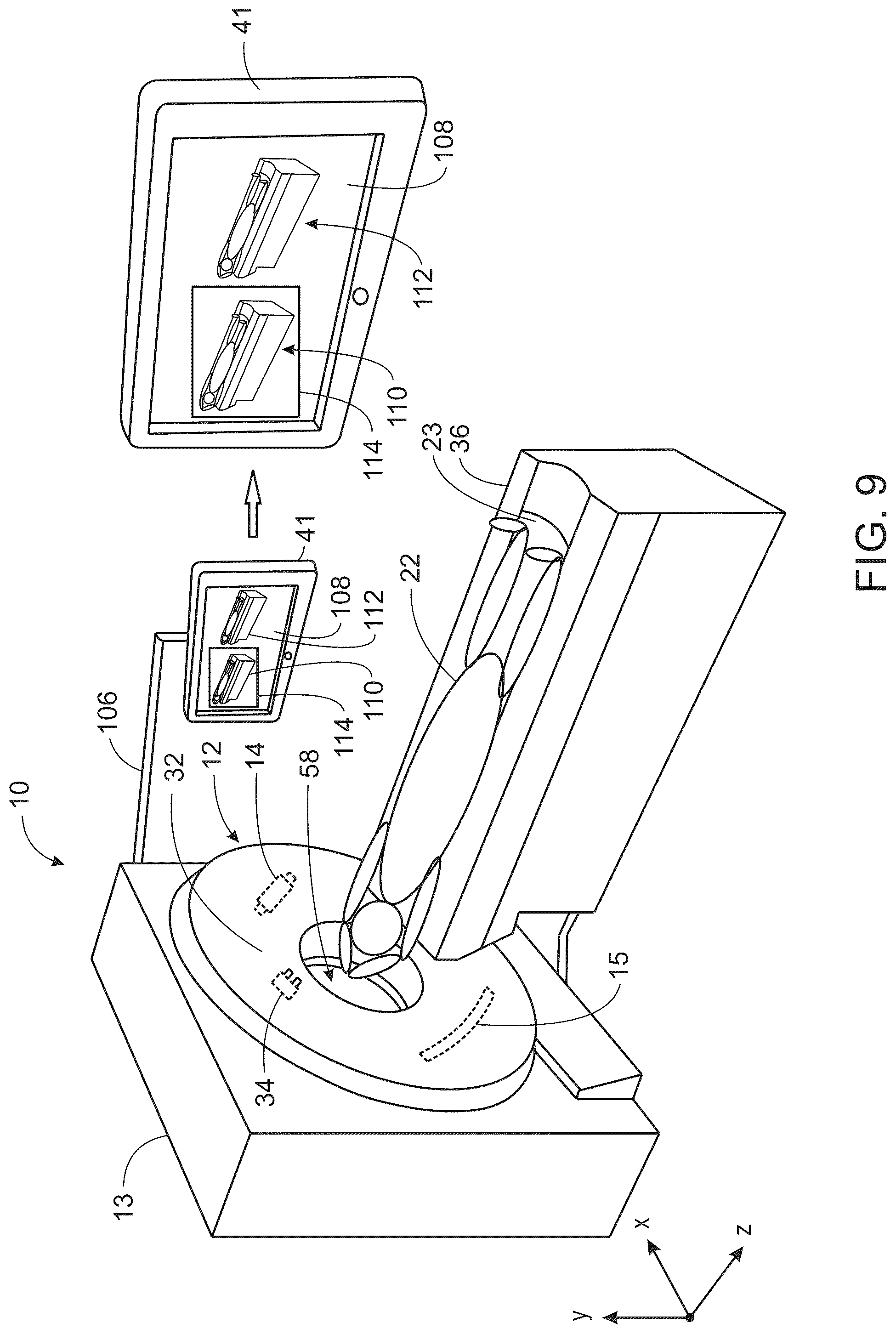 Patent US12426841 Figure 8 – System and method for a LIDAR guided patient positioning apparatus for a computed tomography system