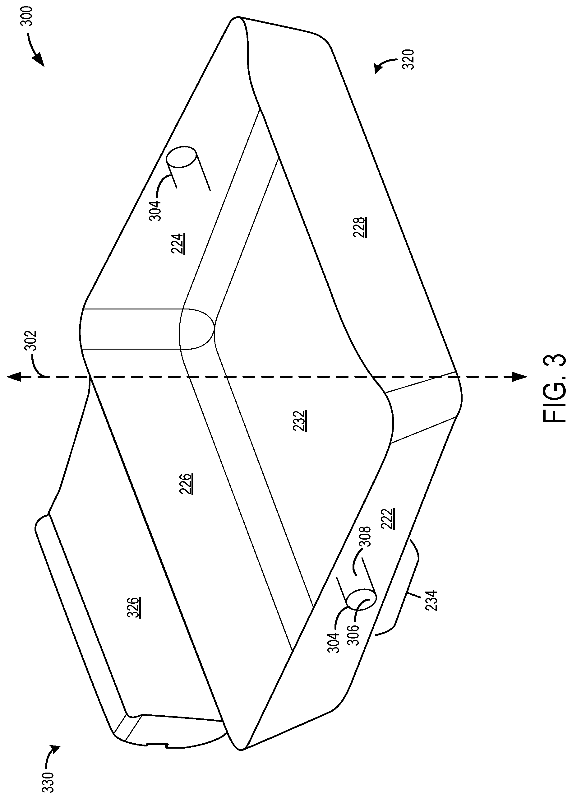Patent US12426842 Figure 3 – Methods and systems for flexible paddle for use with a mammography system