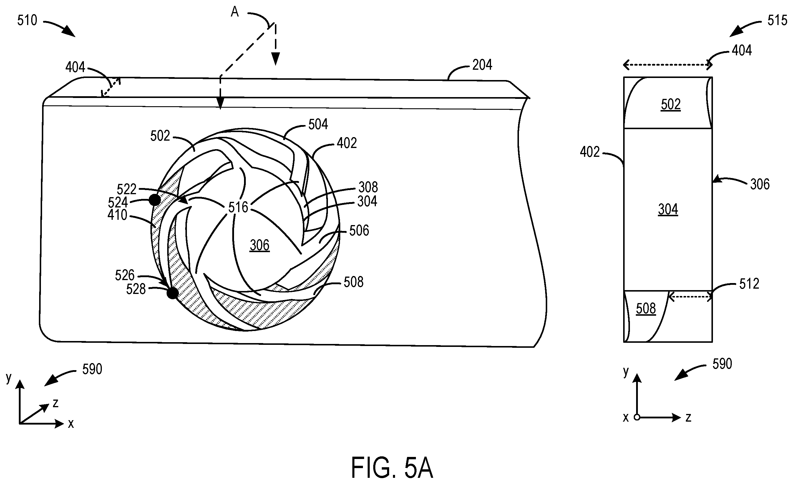 Patent US12426842 Figure 5 – Methods and systems for flexible paddle for use with a mammography system