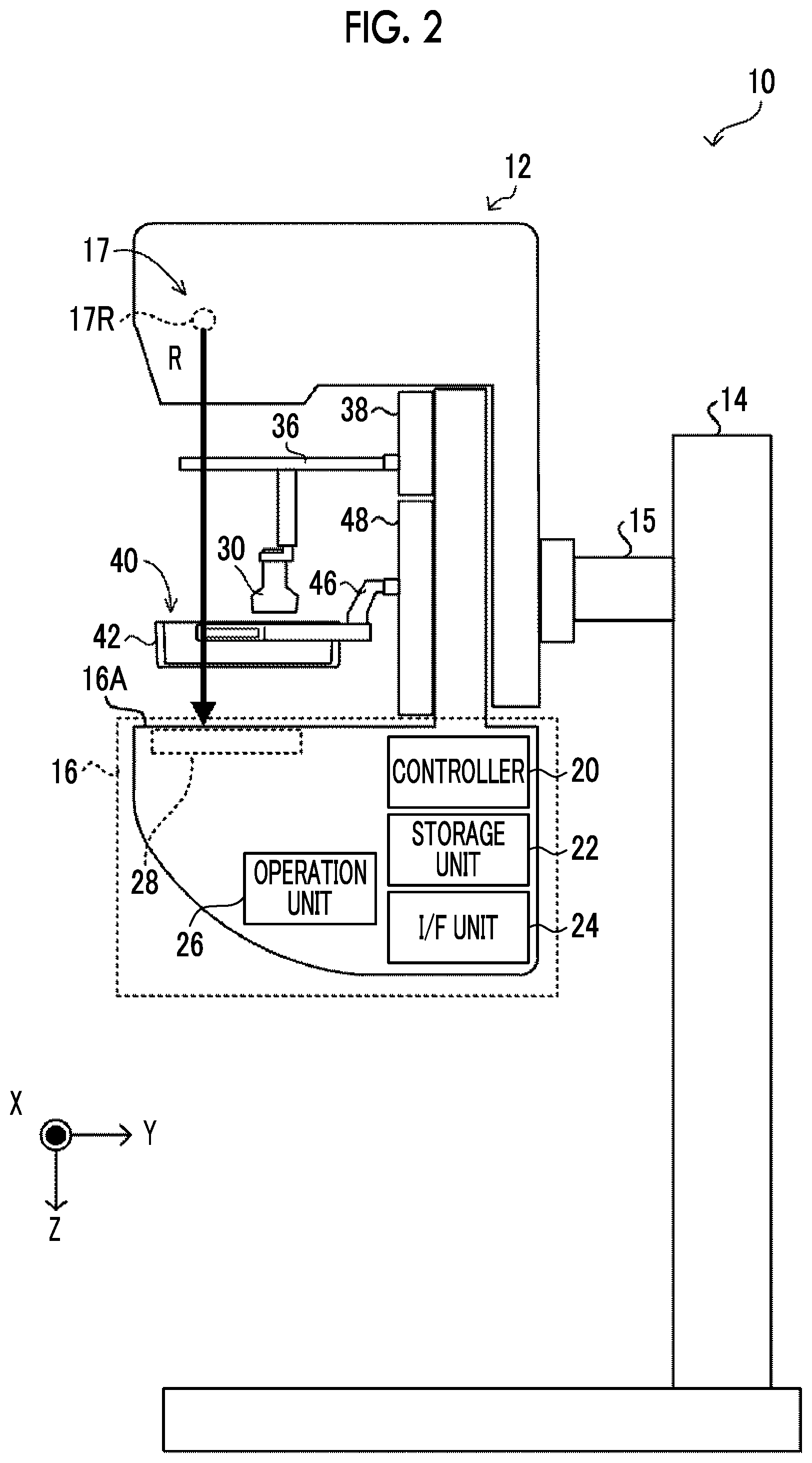 Patent US12426847 Figure 2 – Imaging apparatus, imaging system, control method, and control program