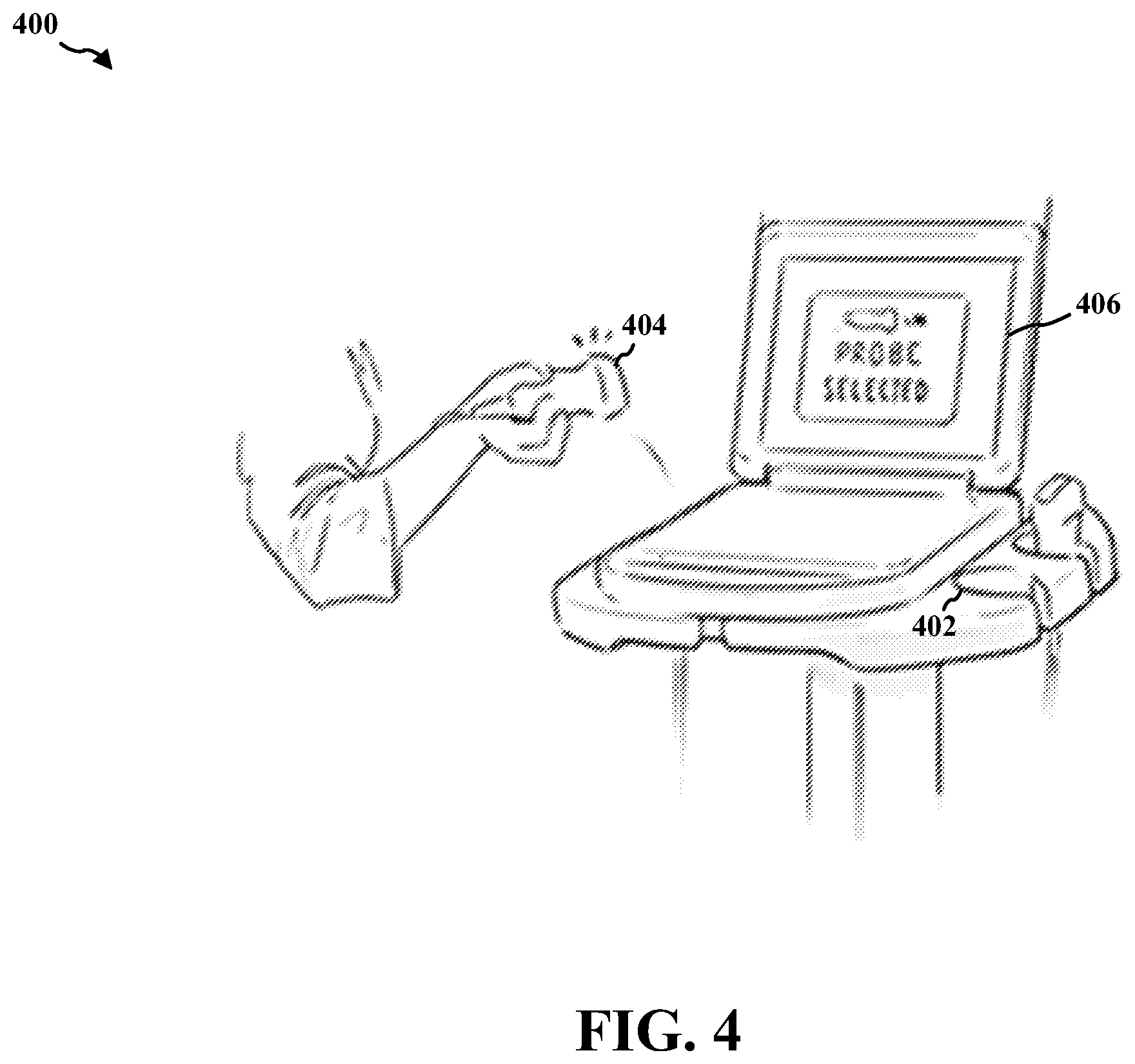 Patent US12426854 Figure 4 – Coordinating scanners in an ultrasound cart