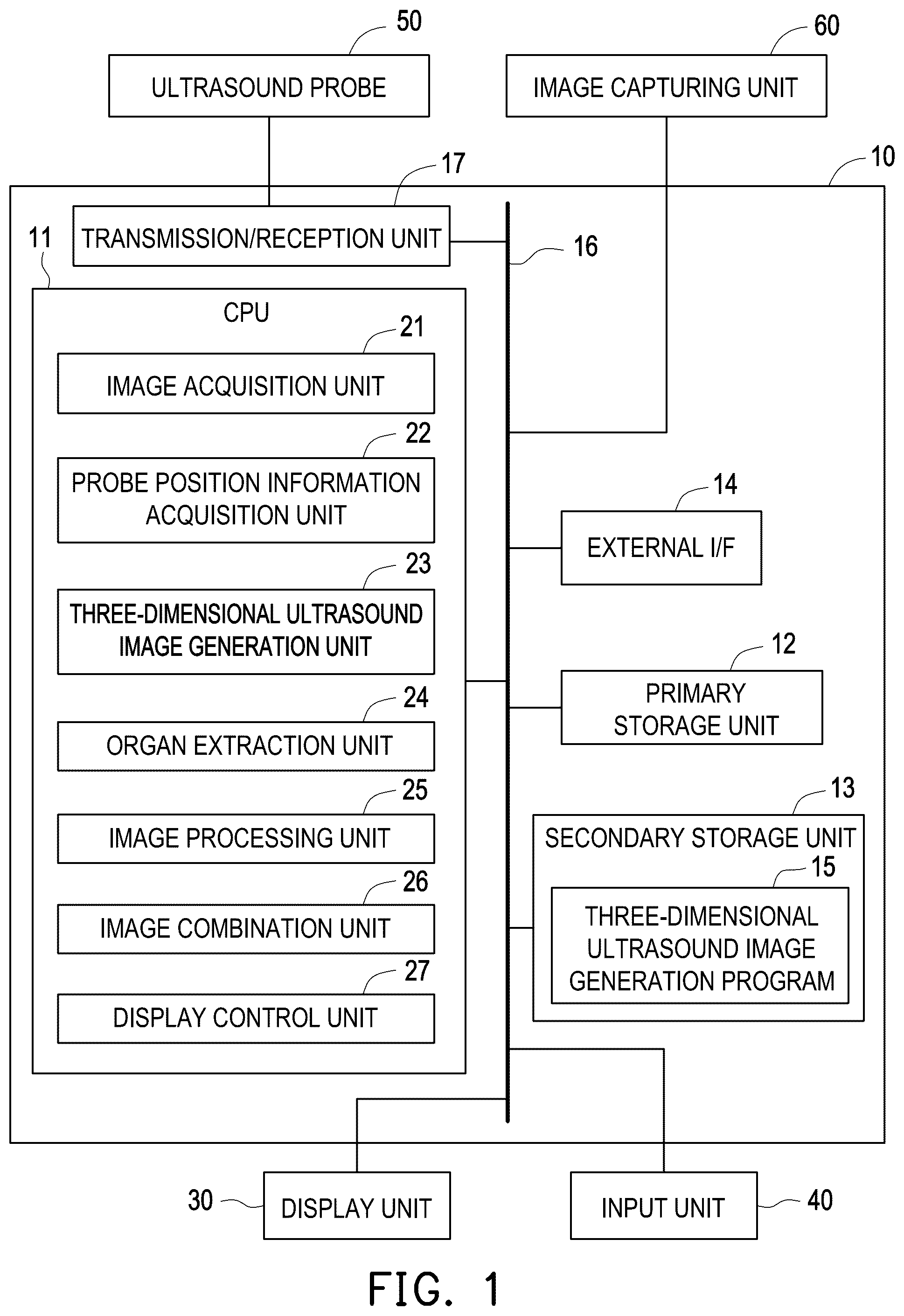 Patent US12426856 Figure 1 – Three-dimensional ultrasound image generation apparatus, three-dimensional ultrasound image generation method, and three-dimensional ultrasound image generation program