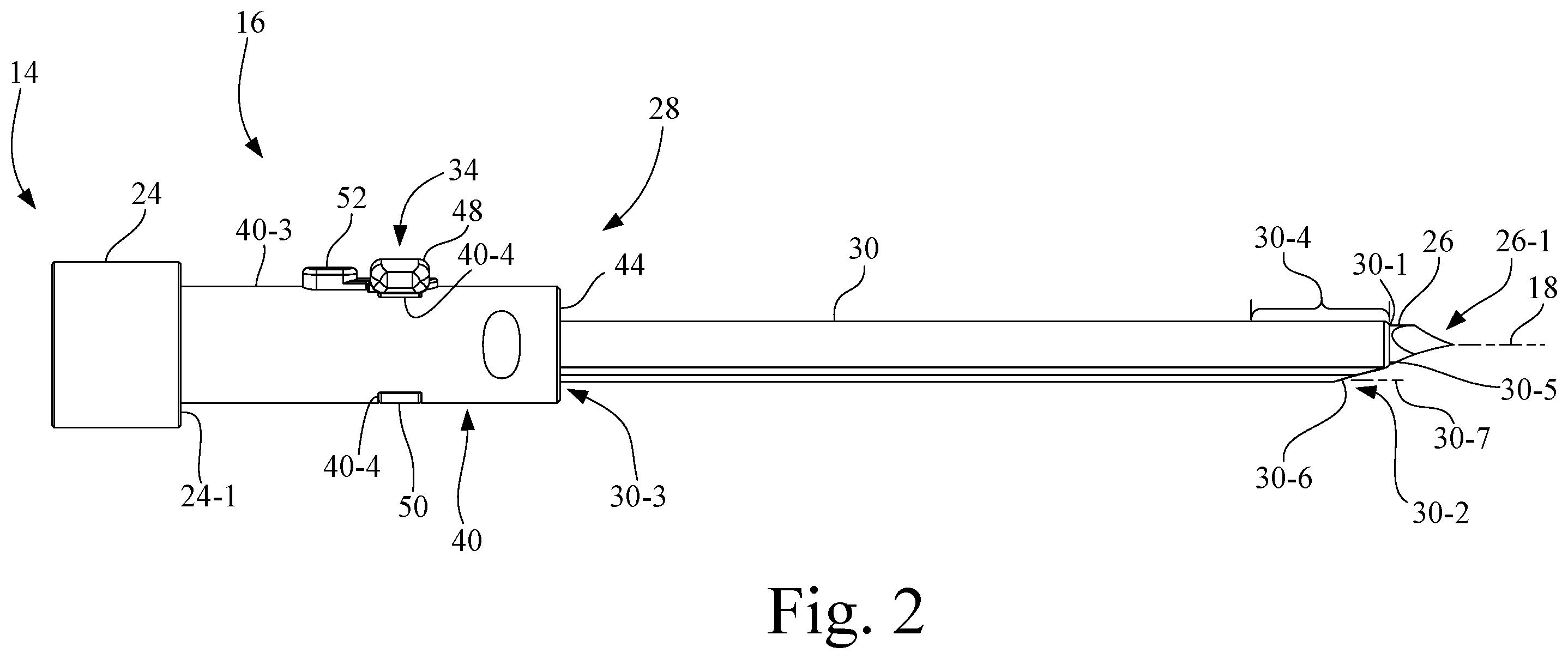 Patent US12426860 Figure 2 – Dual lumen coaxial introducer having integrated tissue marker delivery