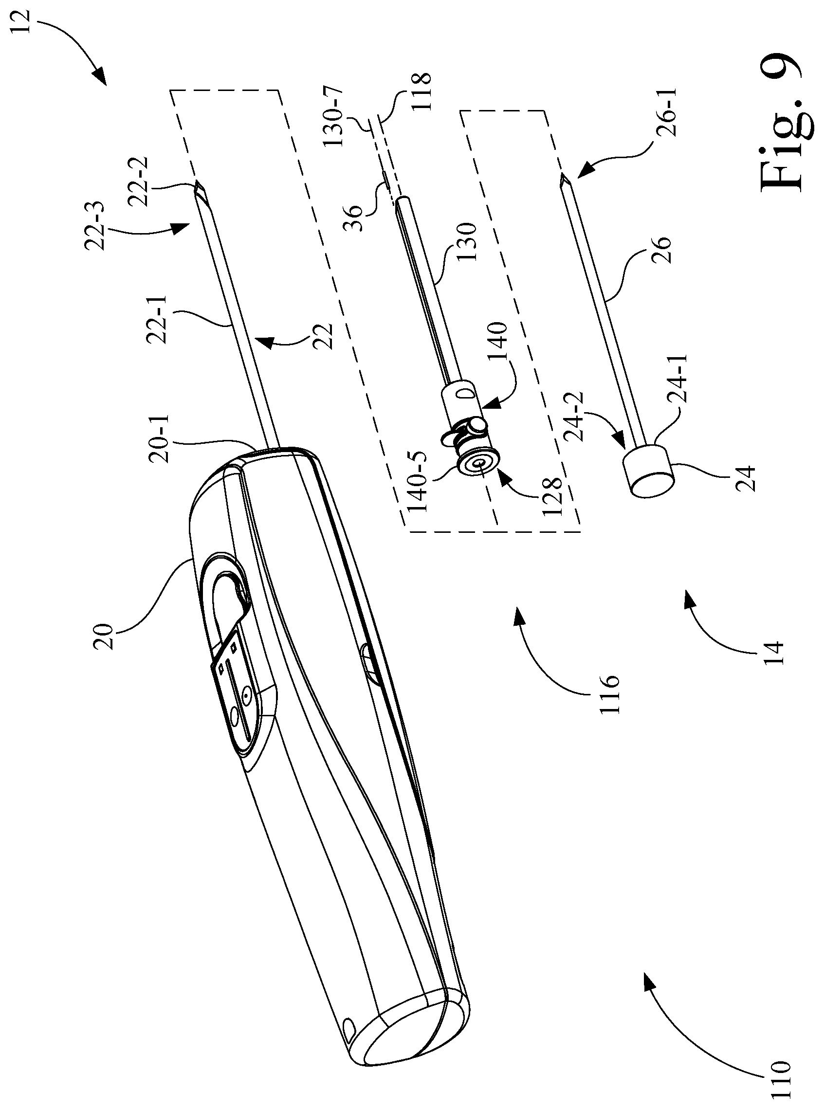 Patent US12426860 Figure 8 – Dual lumen coaxial introducer having integrated tissue marker delivery