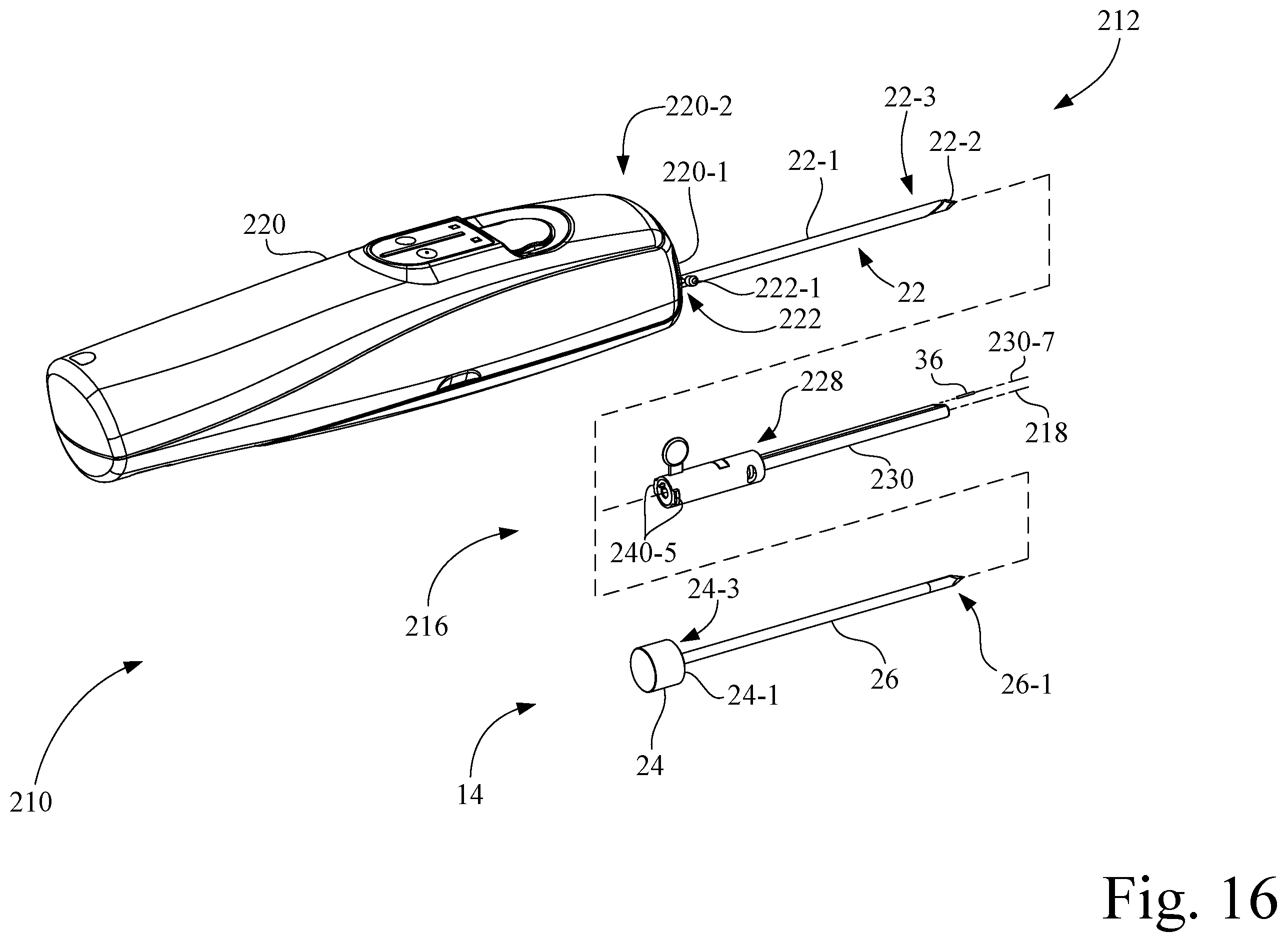 Patent US12426860 Figure 14 – Dual lumen coaxial introducer having integrated tissue marker delivery
