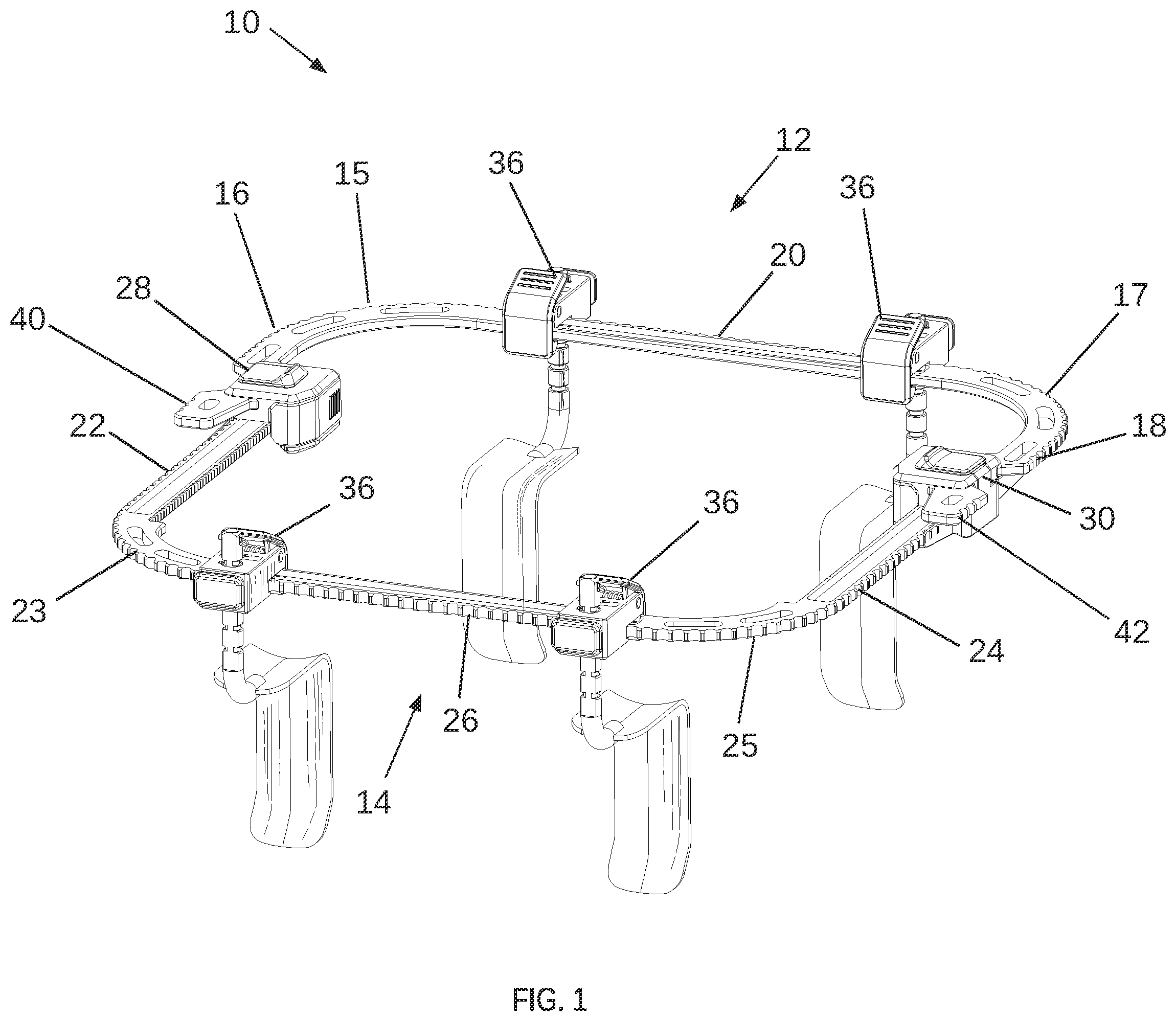 Patent US12426870 Figure 1 – Surgical retractor