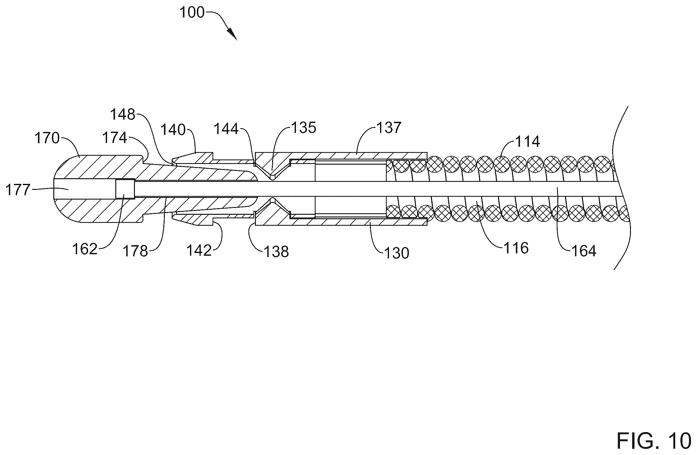 Patent US12426872 Figure 10 – Suture cinching and cutting device