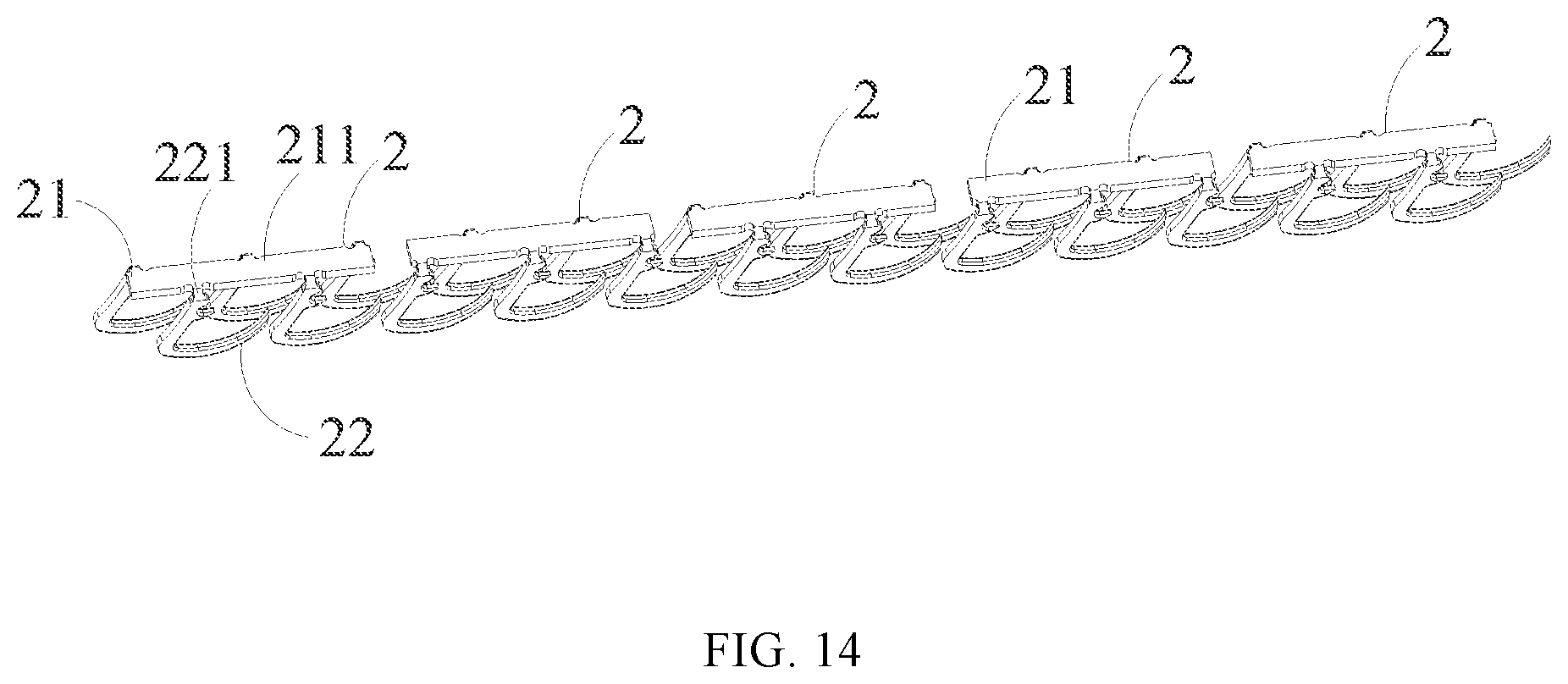 Patent US12426877 Figure 14 – Cartridge assembly and surgical stapler