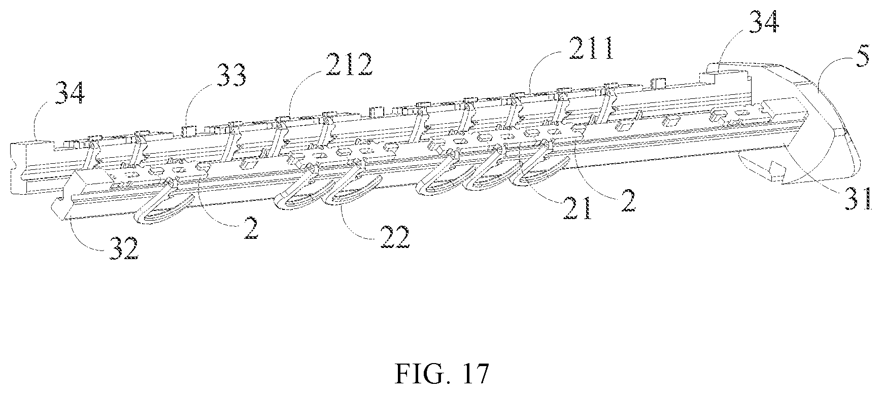Patent US12426877 Figure 17 – Cartridge assembly and surgical stapler