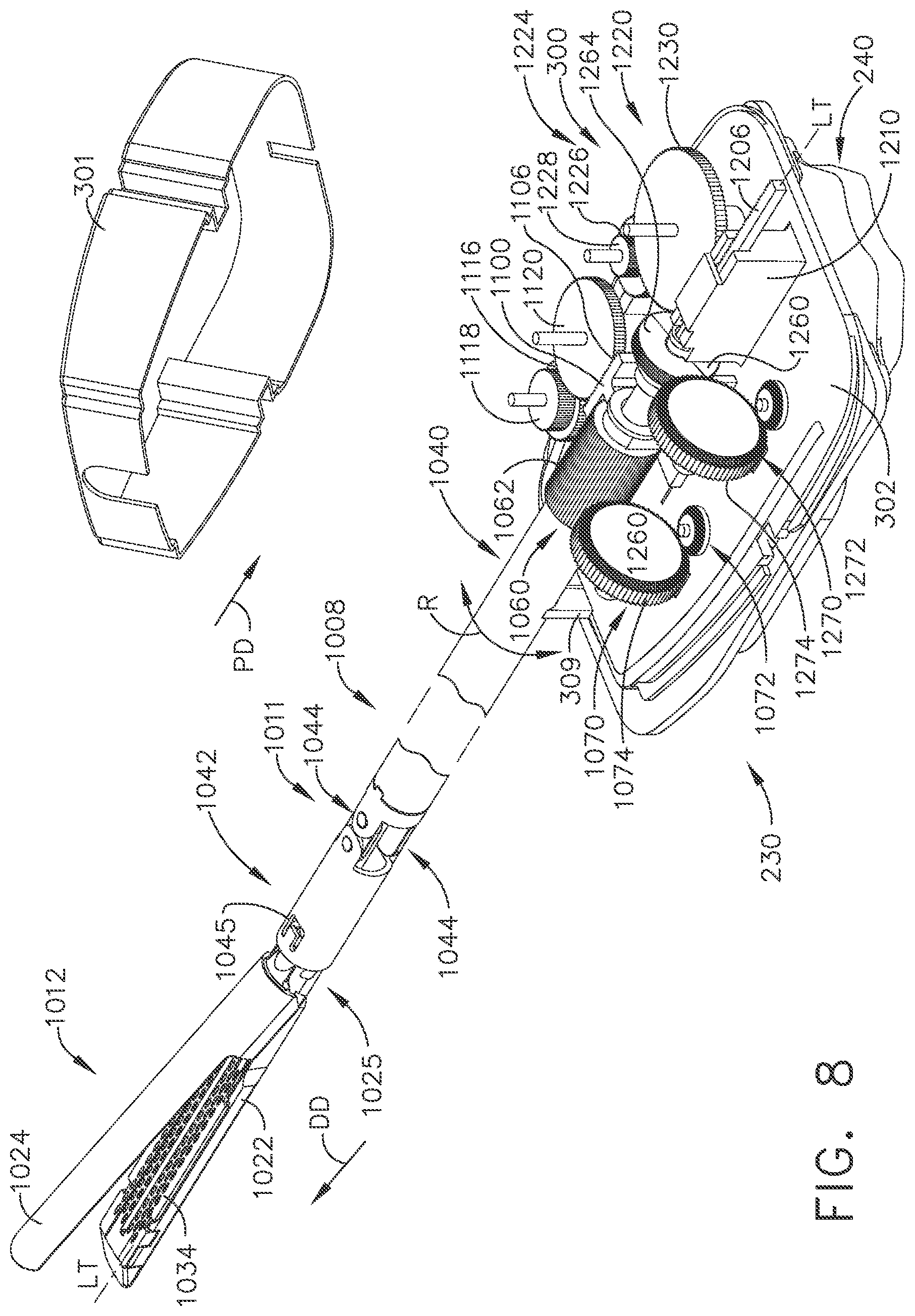 Patent US12426879 Figure 8 – Surgical system comprising control circuit to set velocity of closure driver based on sensor data