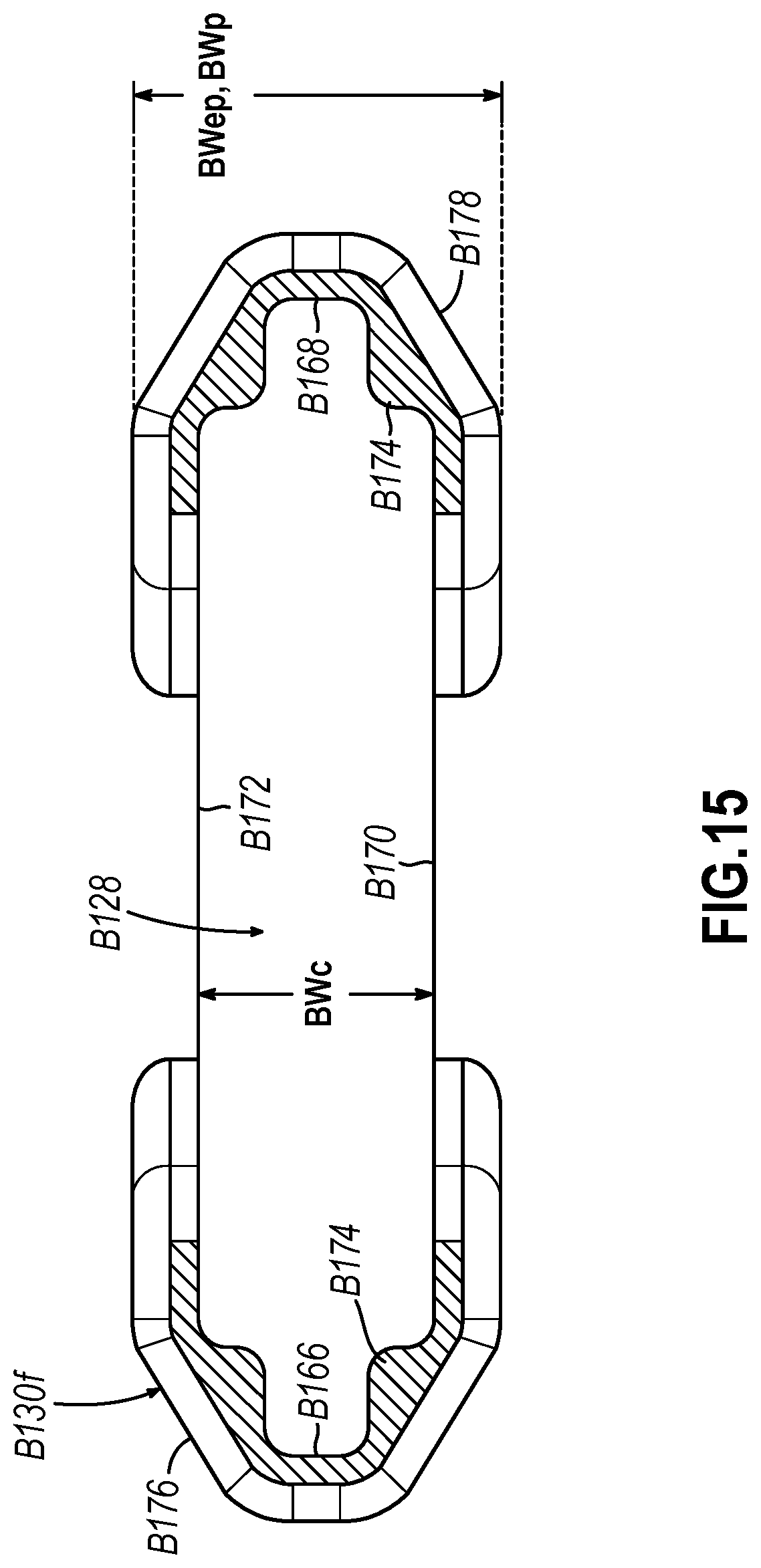 Patent US12426880 Figure 15 – Surgical stapler cartridge having intermediate raised tissue engagement protrusions