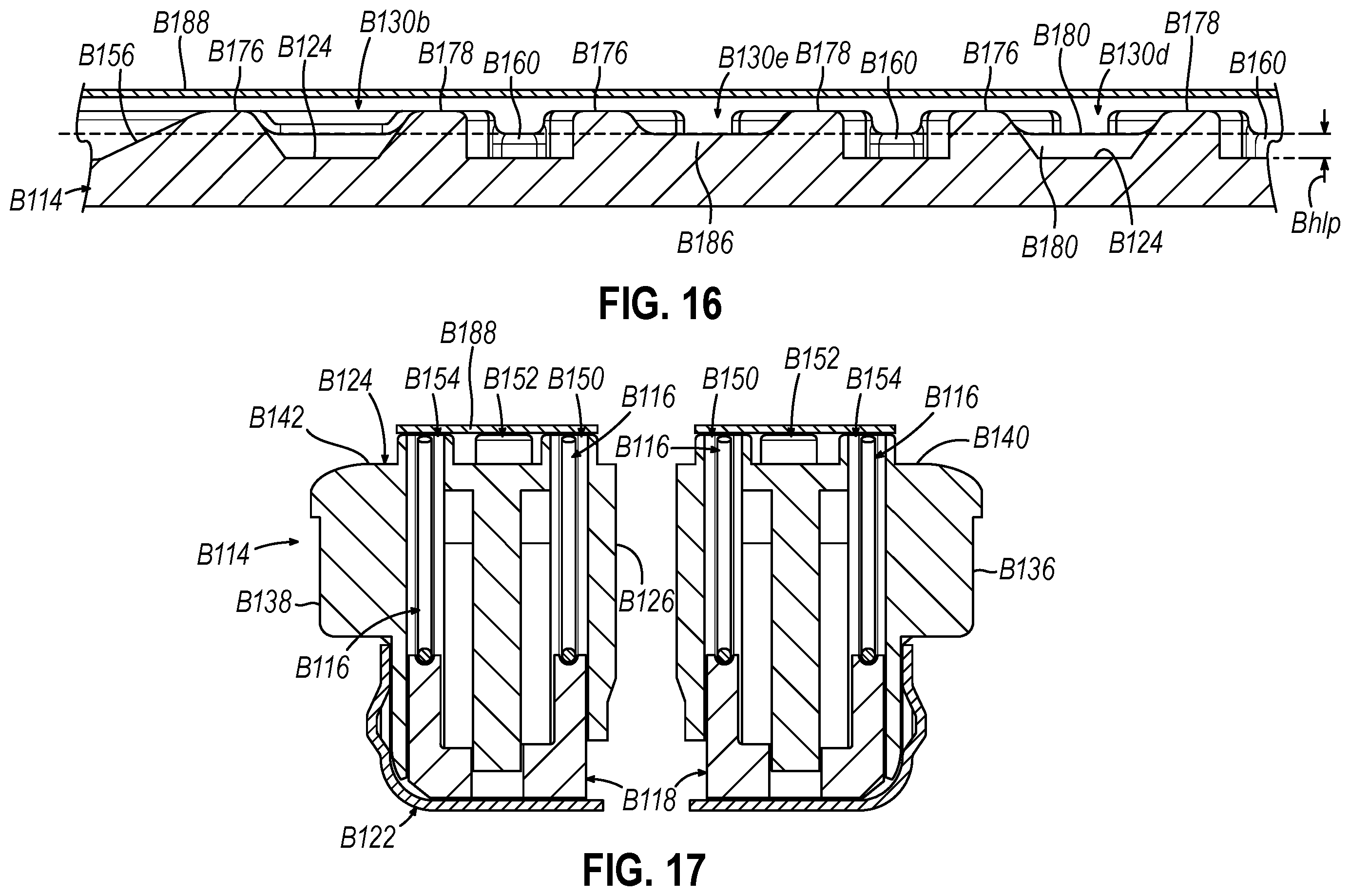 Patent US12426880 Figure 16 – Surgical stapler cartridge having intermediate raised tissue engagement protrusions