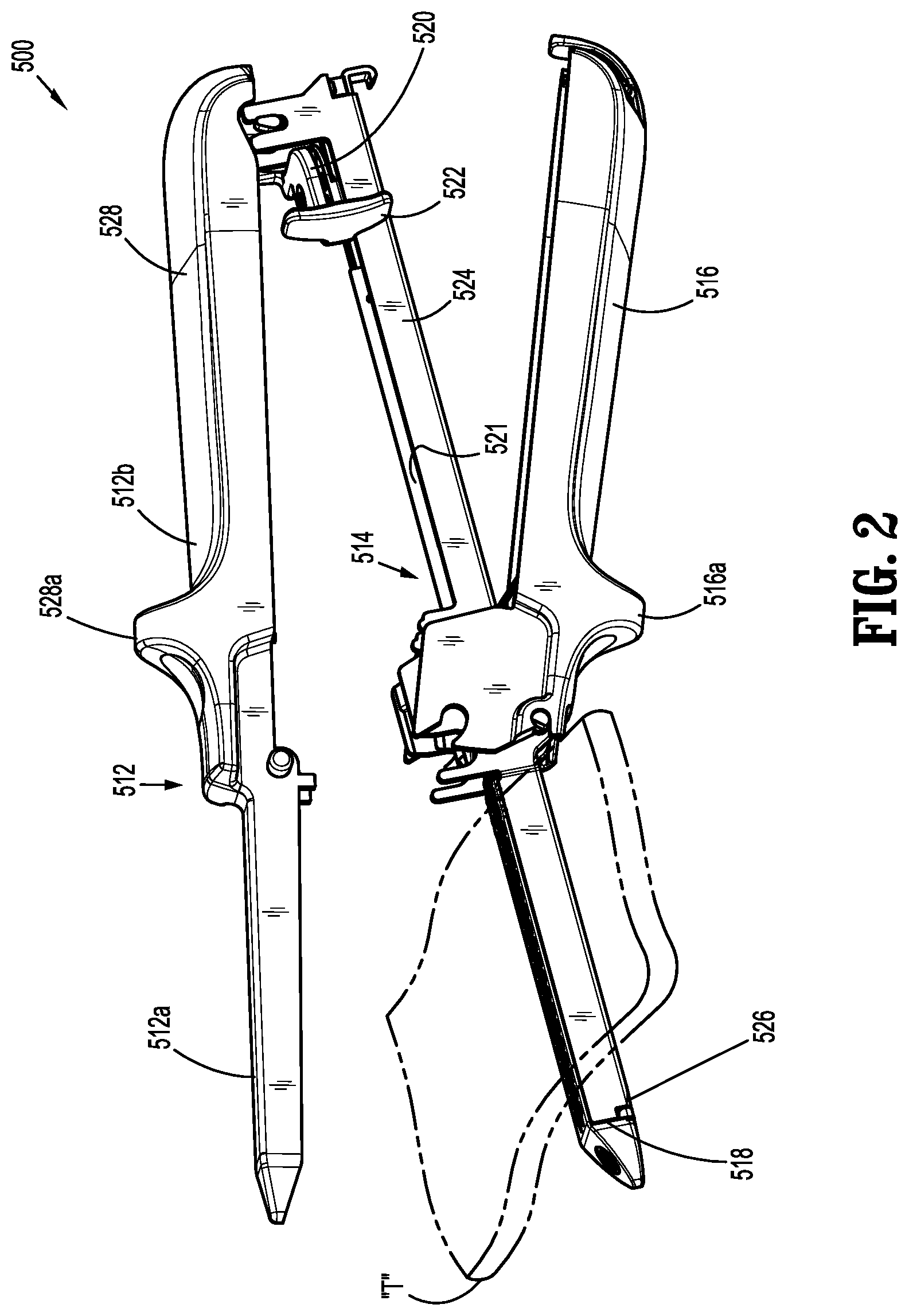 Patent US12426881 Figure 2 – Powered actuation assist for an open linear stapling device