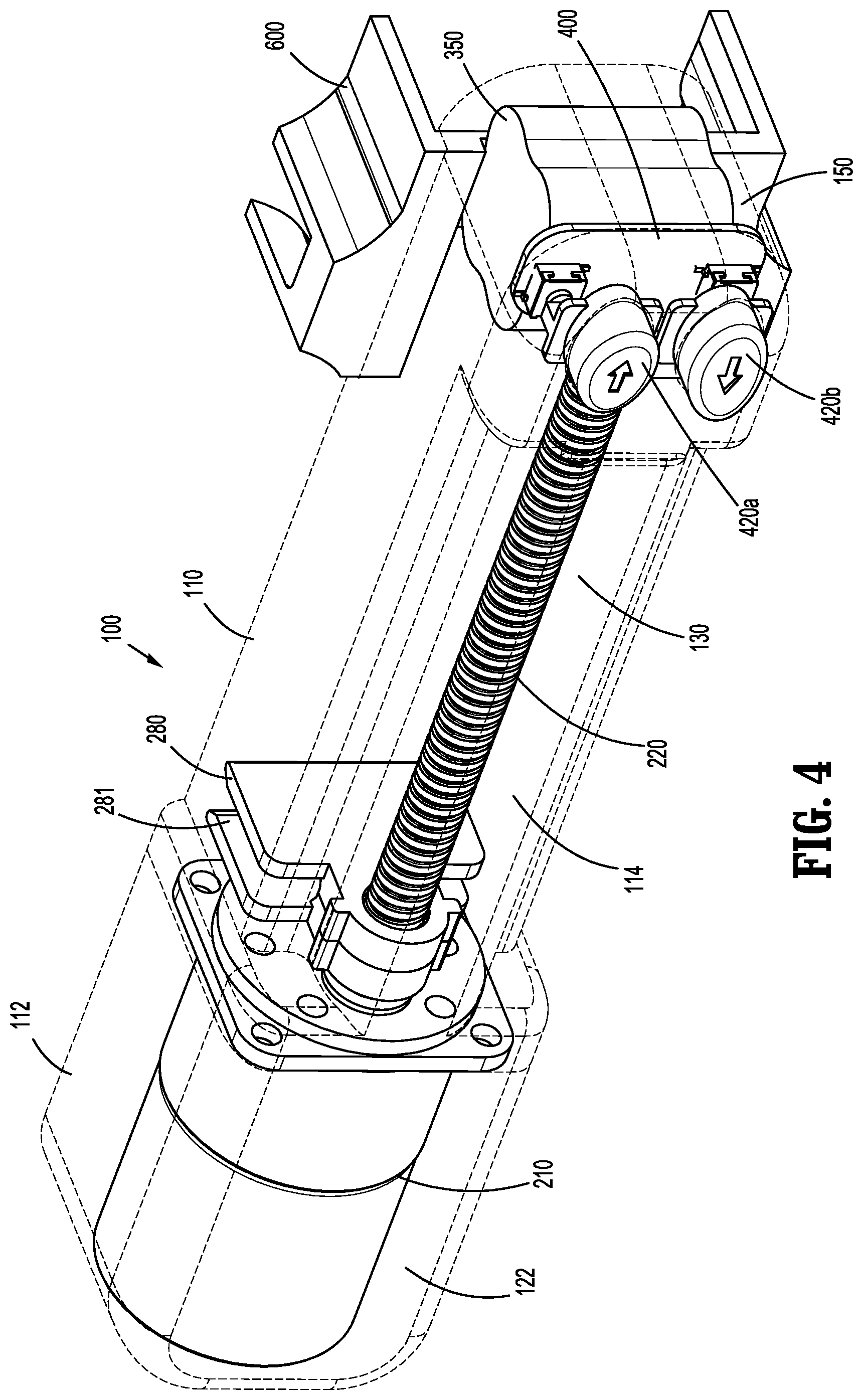 Patent US12426881 Figure 4 – Powered actuation assist for an open linear stapling device