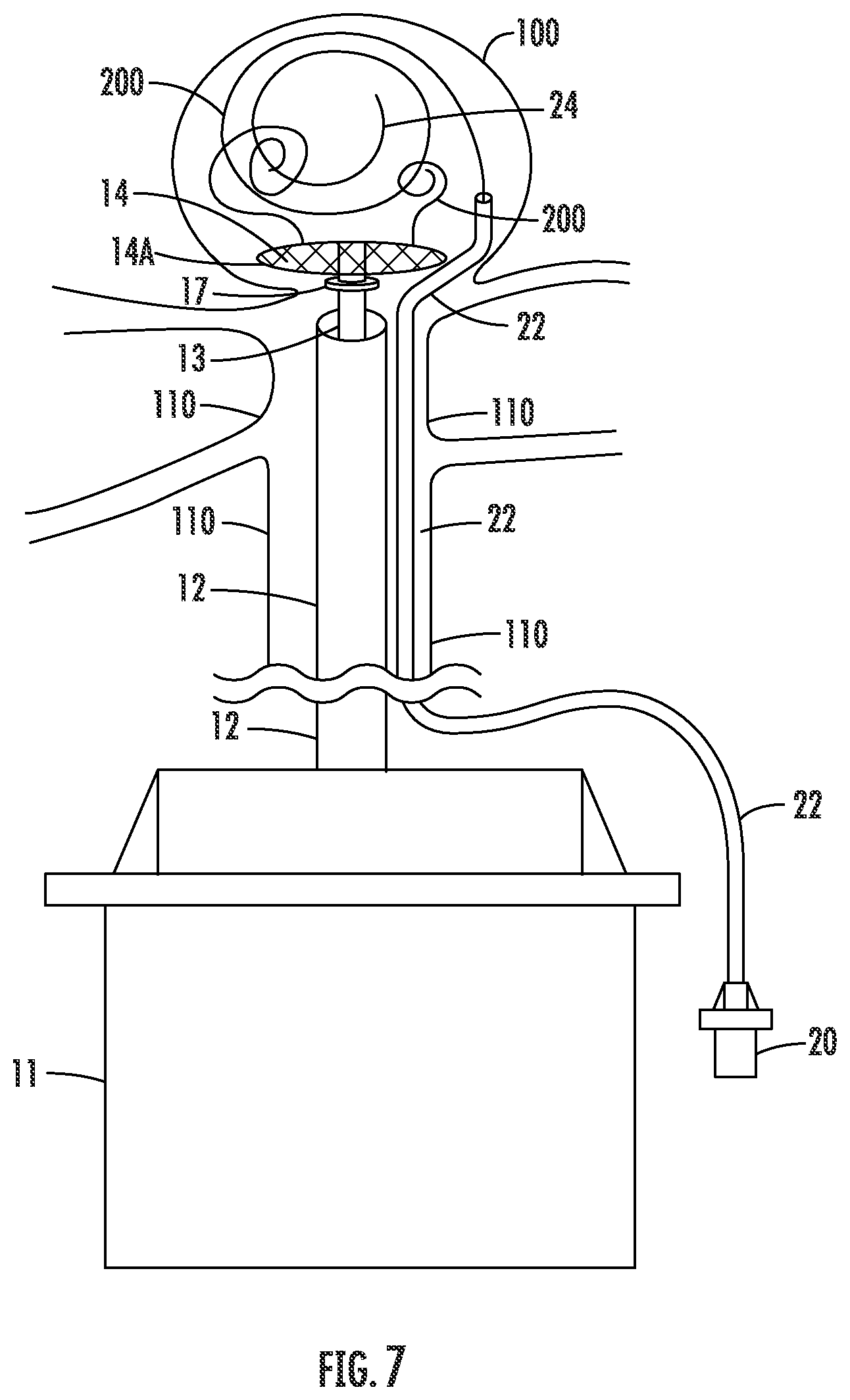 Patent US12426885 Figure 7 – Mesh cap for ameliorating outpouchings