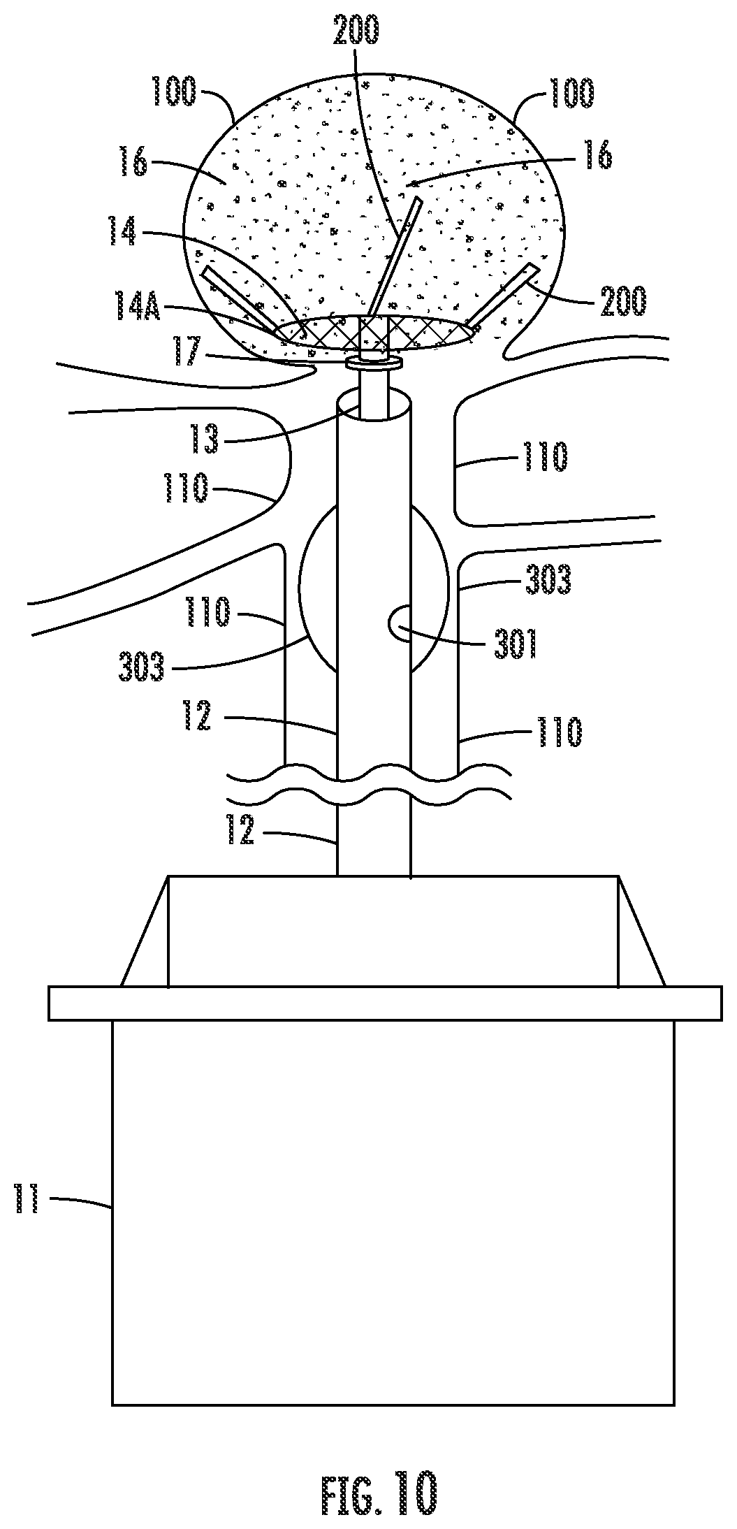 Patent US12426885 Figure 10 – Mesh cap for ameliorating outpouchings