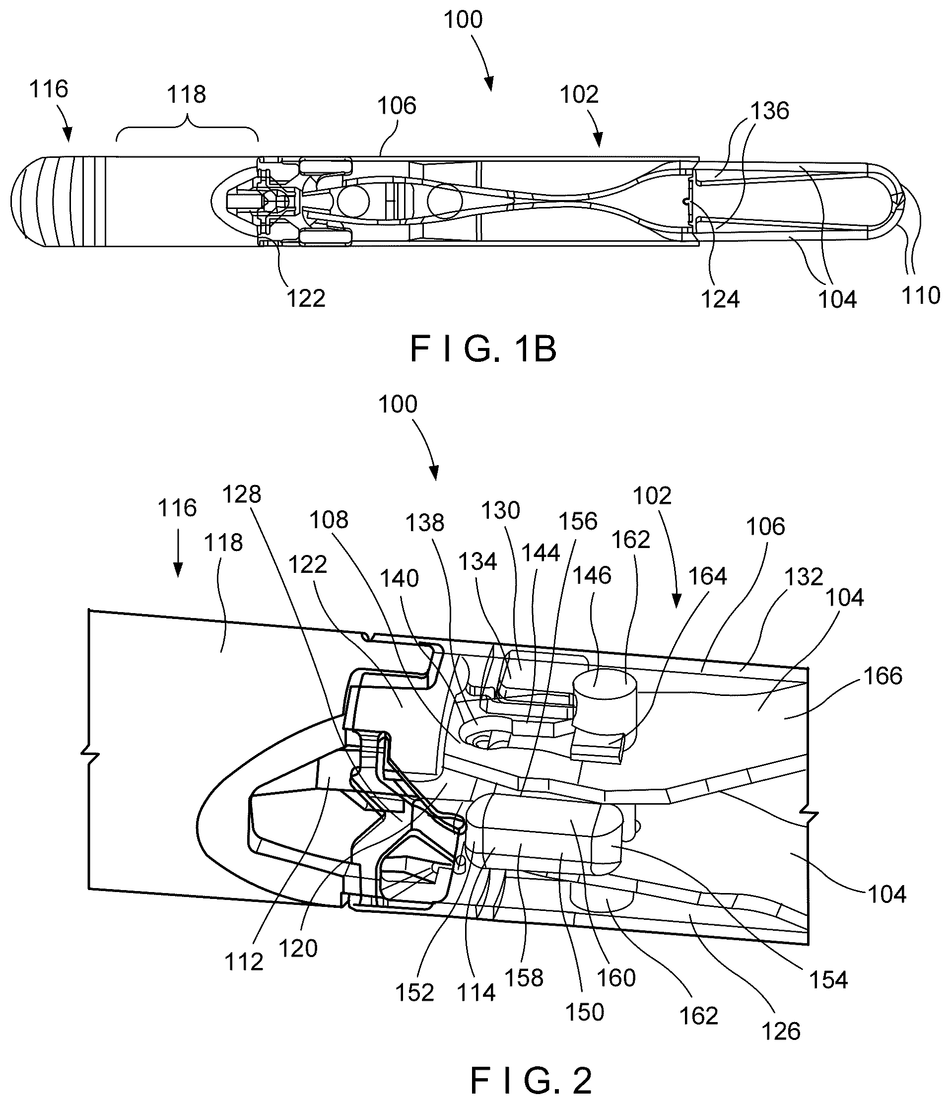 Patent US12426888 Figure 2 – Hemostasis clip two stage deployment mechanism to eliminate shed parts