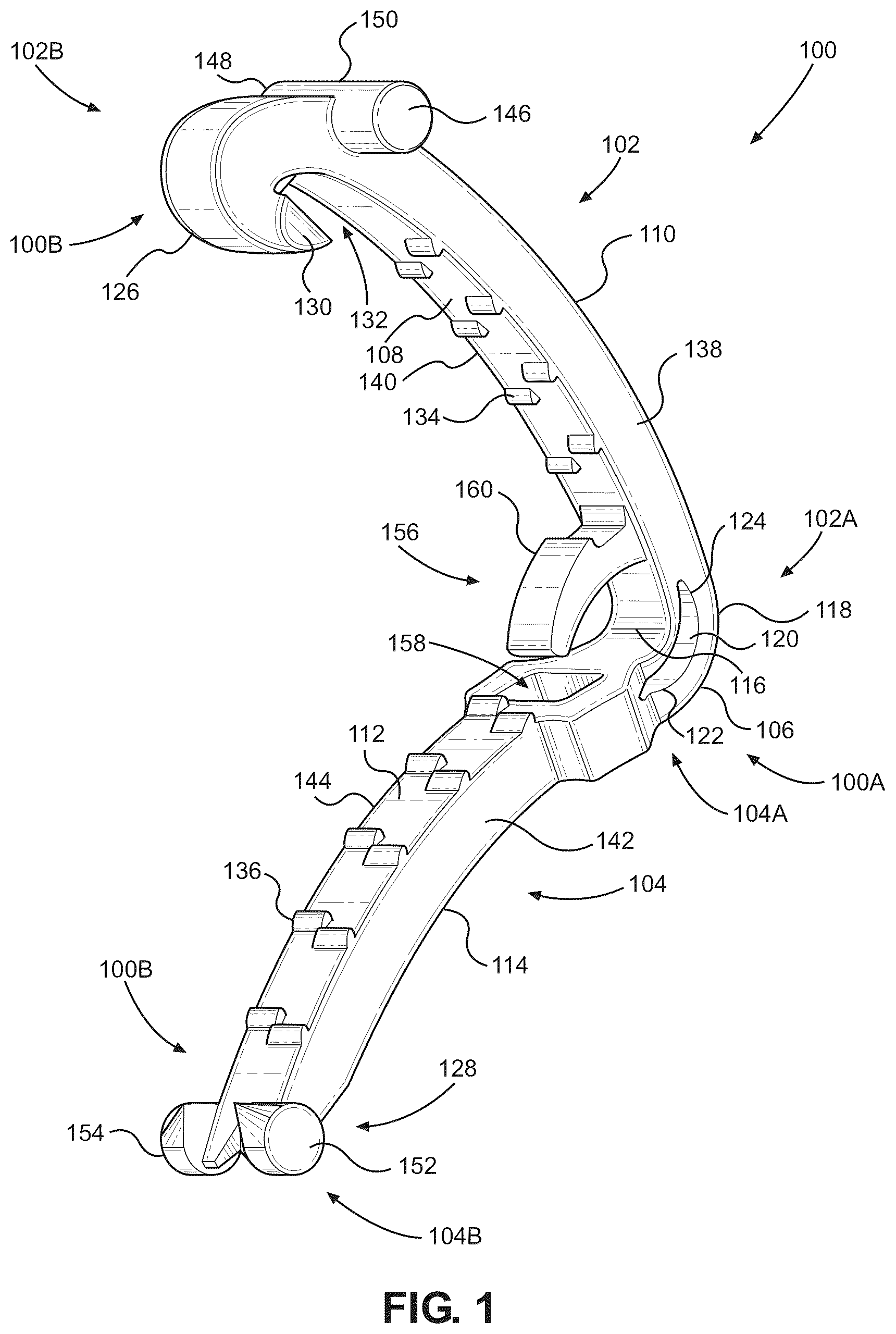 Patent US12426889 Figure 1 – Surgical clip