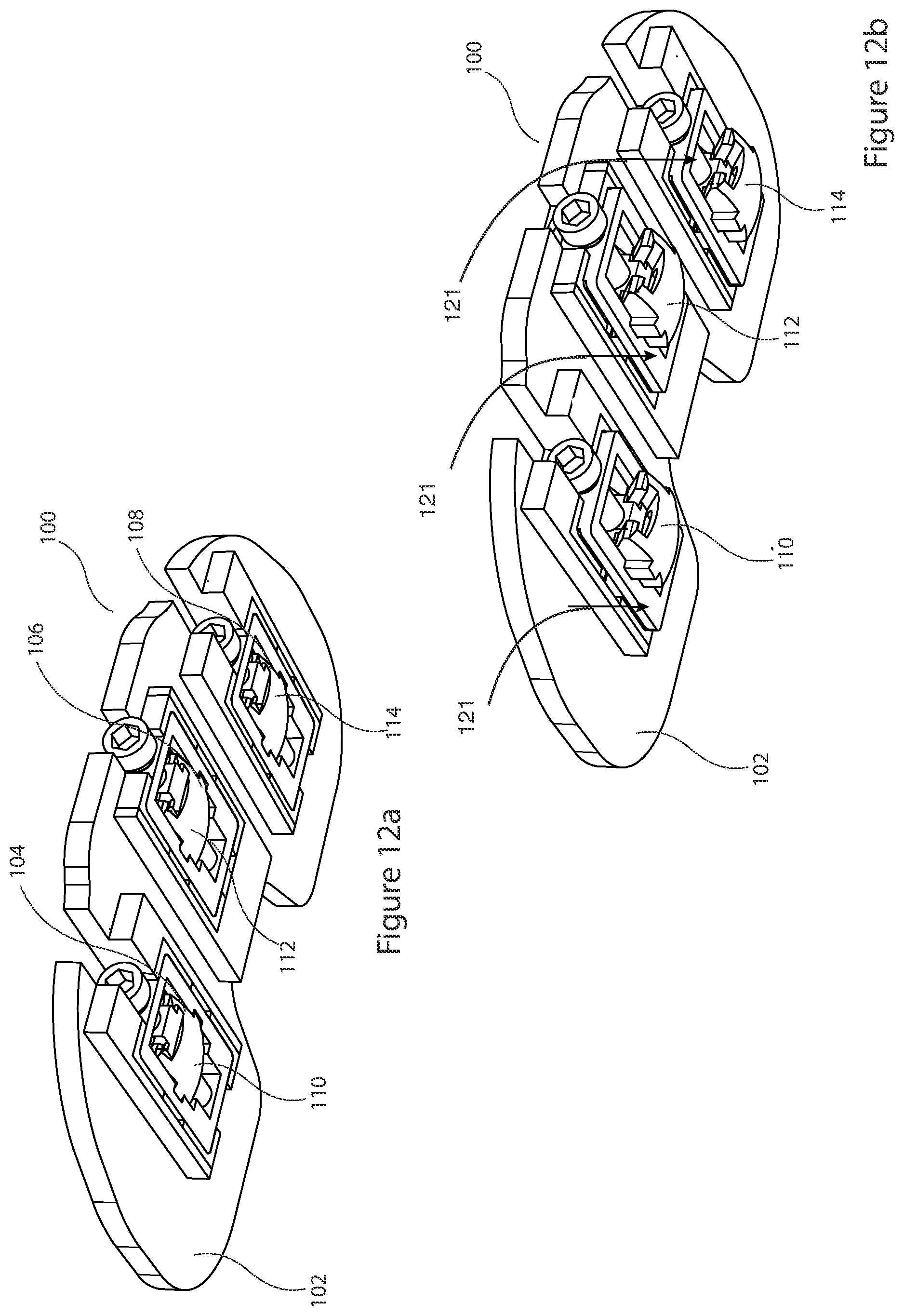 Patent US12426895 Figure 12 – Arrangement and method used in the preparation of bone surfaces of the knee joint for the components of a prosthetic knee joint
