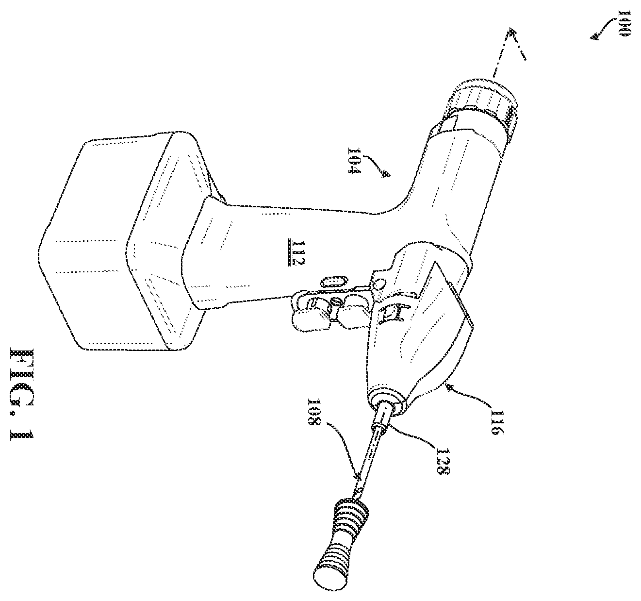 Patent US12426898 Figure 1 – Systems for using the status of a motor during a surgical drilling procedure to improve efficiency of a breakthrough algorithm