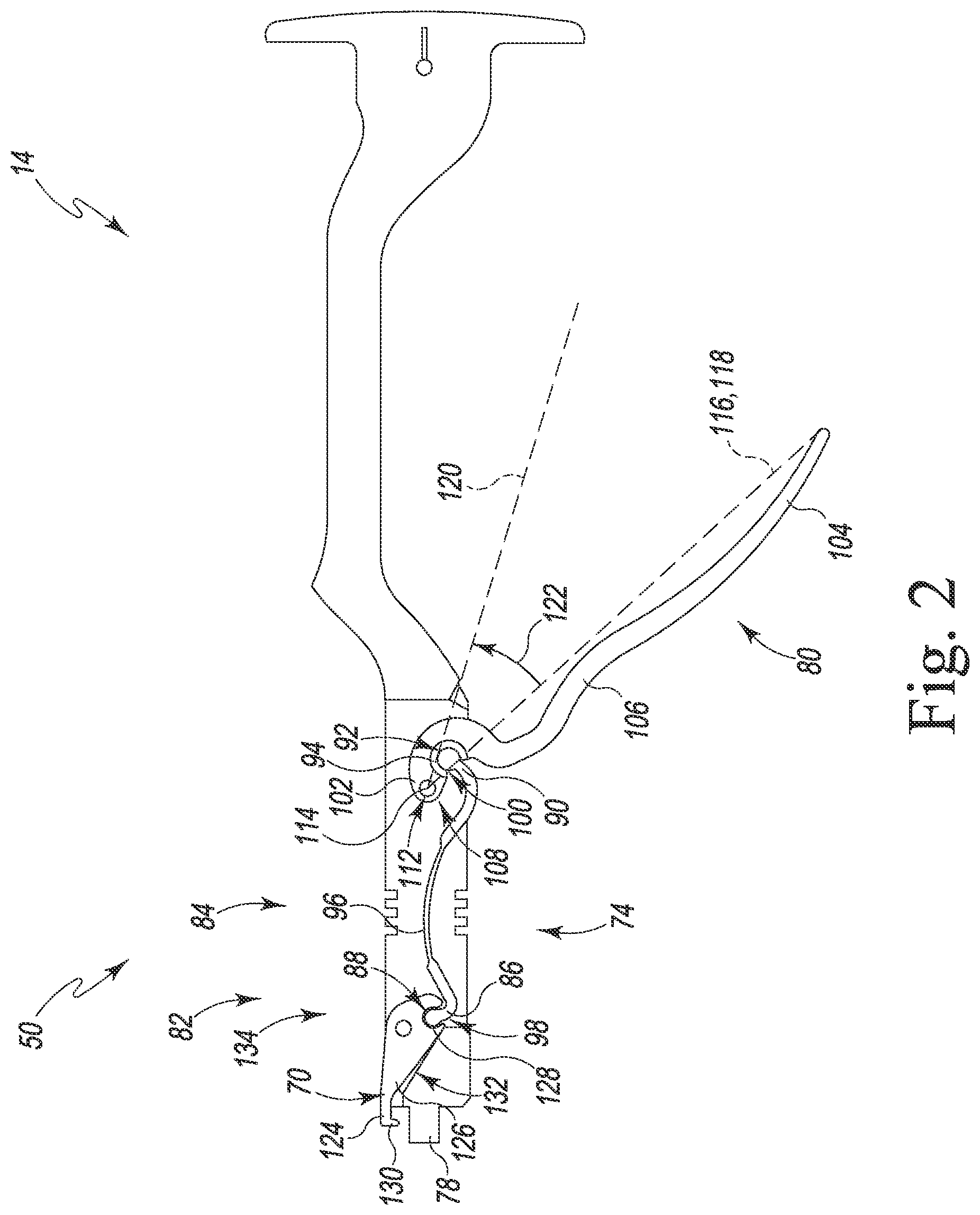 Patent US12426899 Figure 2 – Femoral surgical instrument and method of assembling same