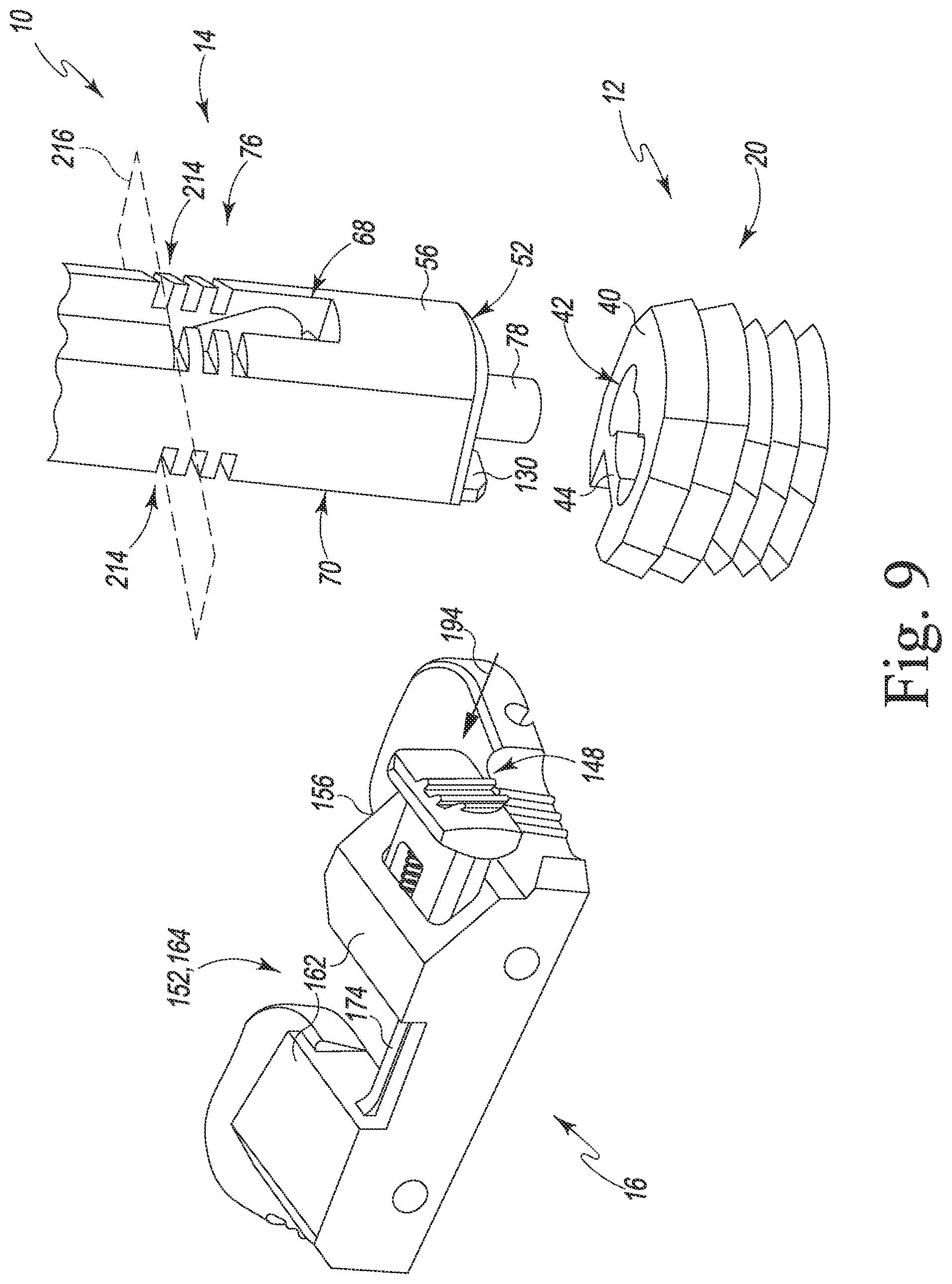 Patent US12426899 Figure 8 – Femoral surgical instrument and method of assembling same