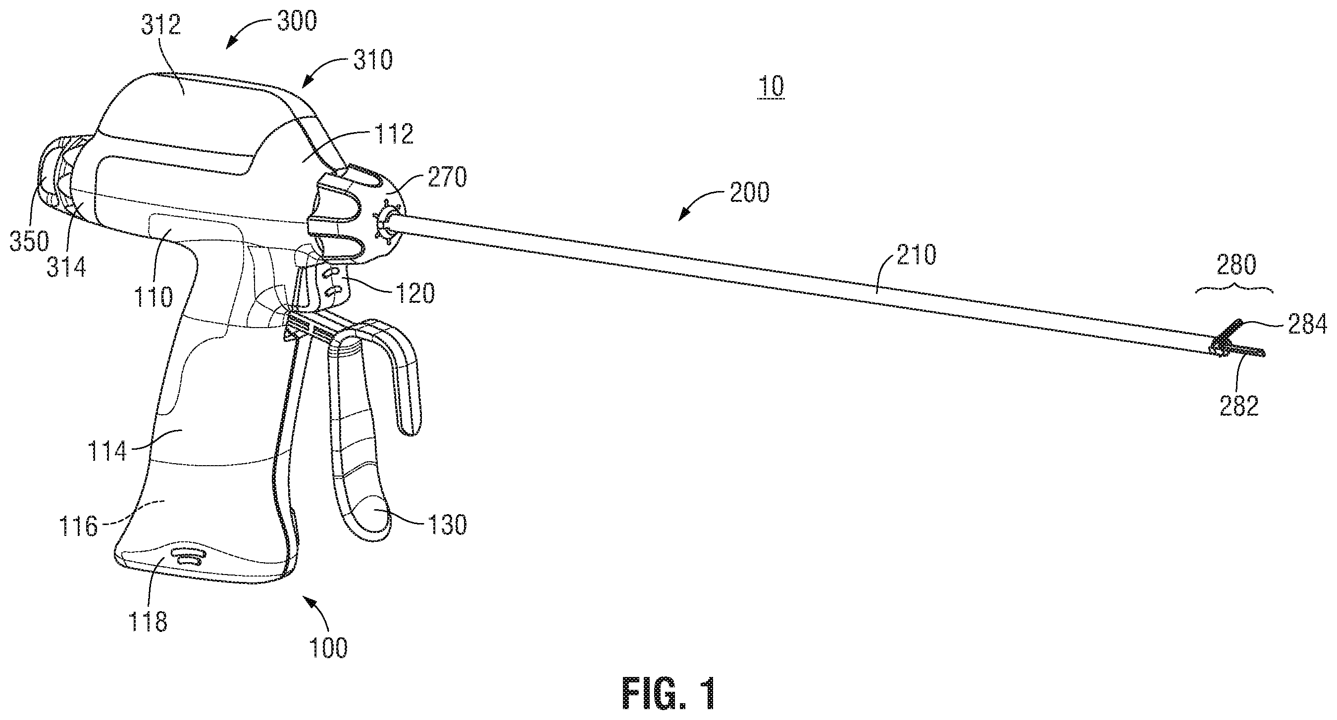 Patent US12426909 Figure 1 – Ultrasonic transducer assembly and ultrasonic surgical instrument incorporating the same